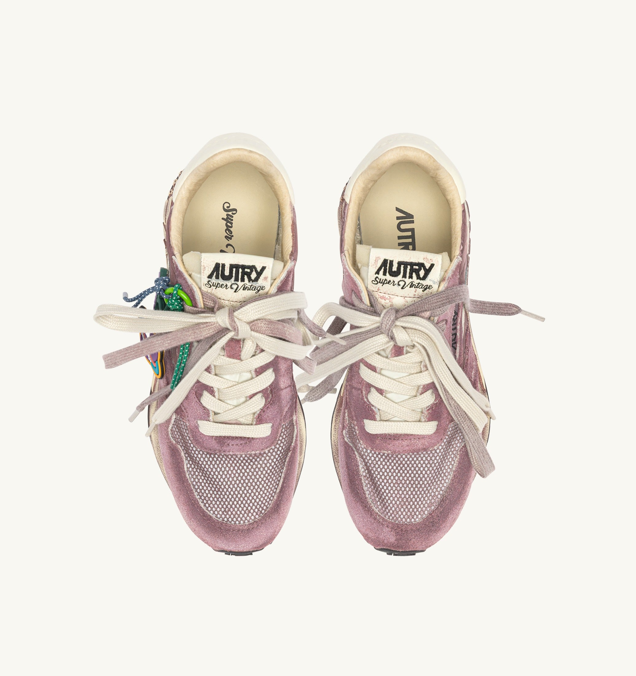 SNEAKERS REELWIND SUPER VINTAGE IN SUEDE E NYLON WINDSOR WINE E BIANCO