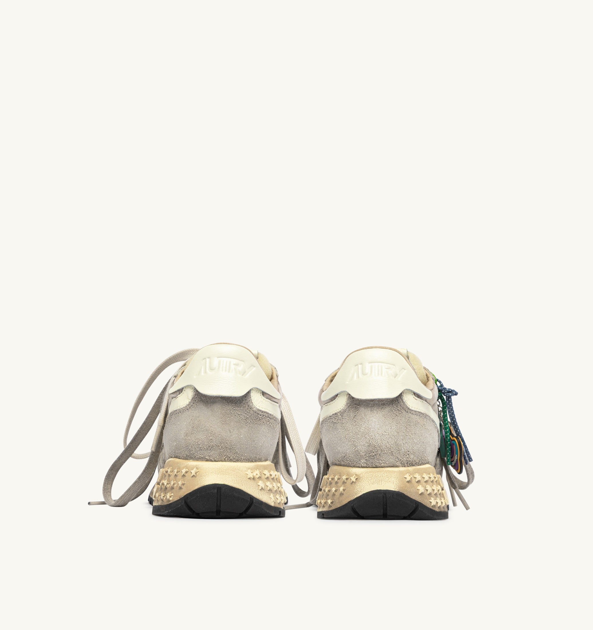 SNEAKERS REELWIND SUPER VINTAGE IN SUEDE E NYLON WOODSMOKE E BIANCO