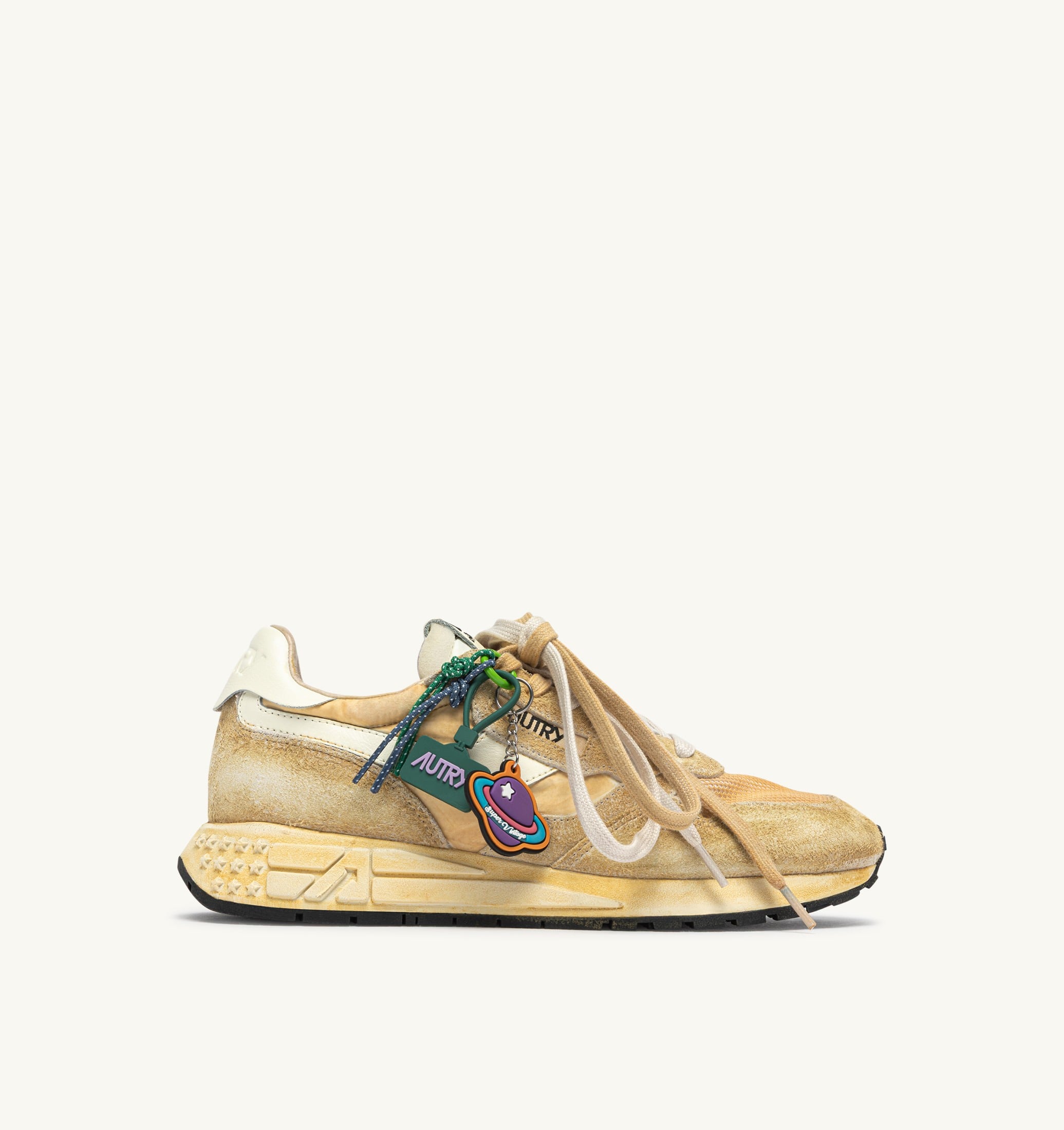 SNEAKERS REELWIND SUPER VINTAGE IN SUEDE E NYLON YOLK YELLOW E BIANCO