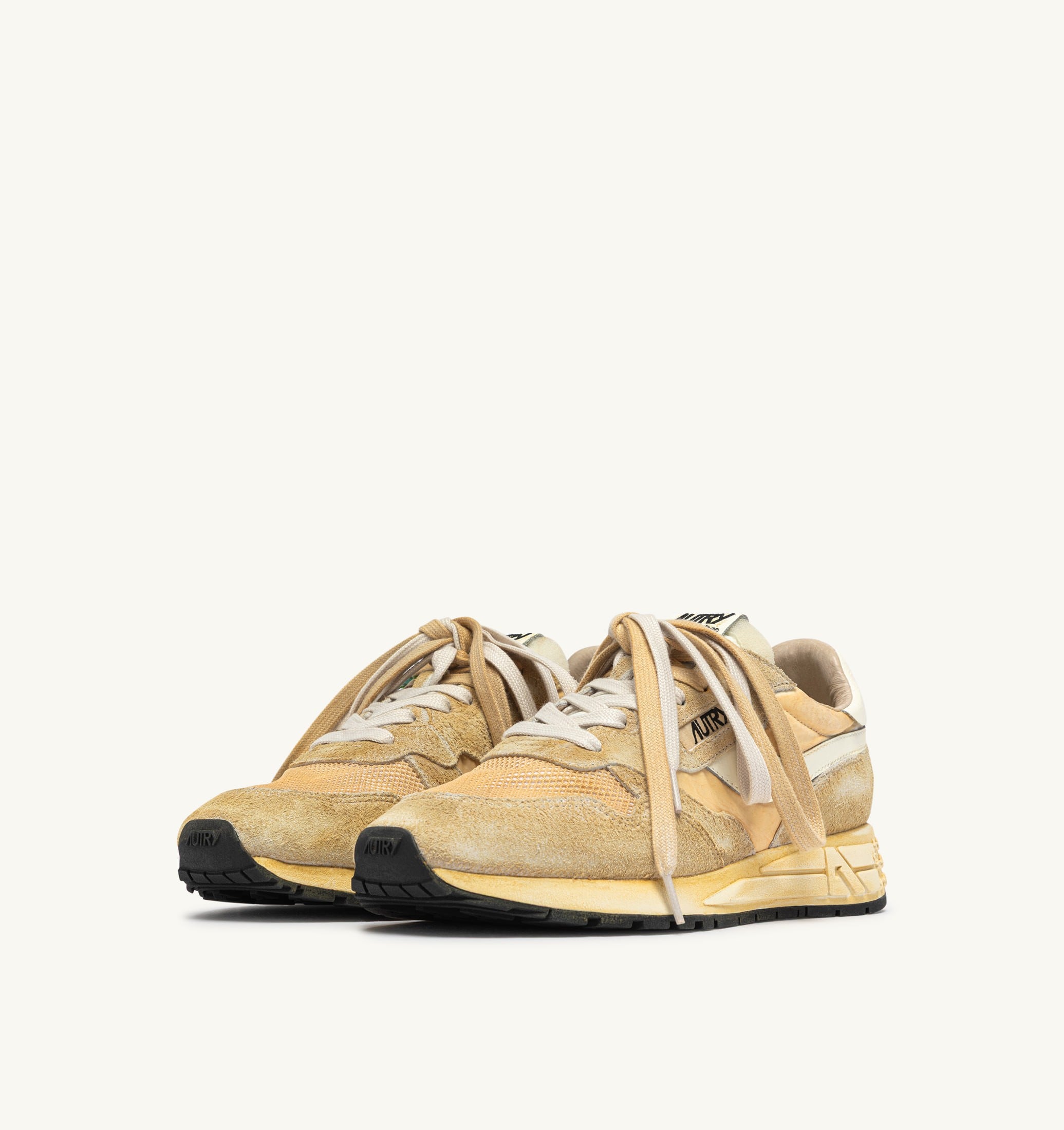 SNEAKERS REELWIND SUPER VINTAGE IN SUEDE E NYLON YOLK YELLOW E BIANCO