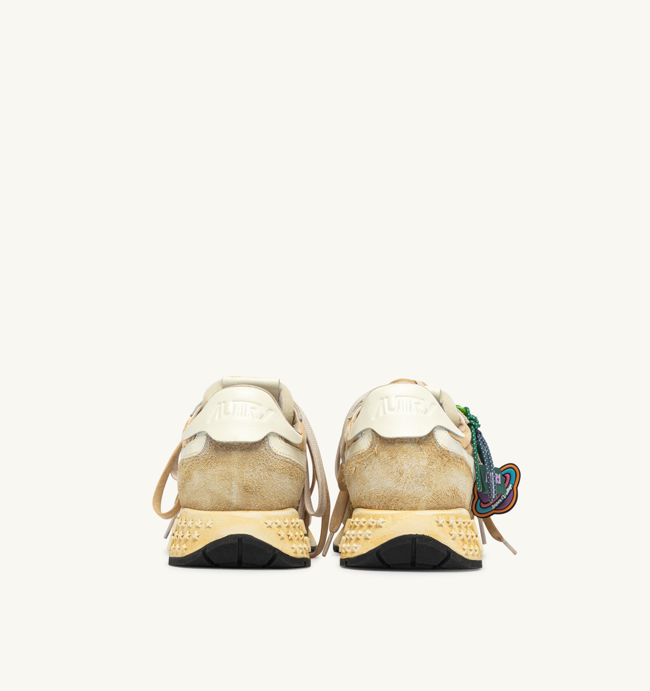 SNEAKERS REELWIND SUPER VINTAGE IN SUEDE E NYLON YOLK YELLOW E BIANCO