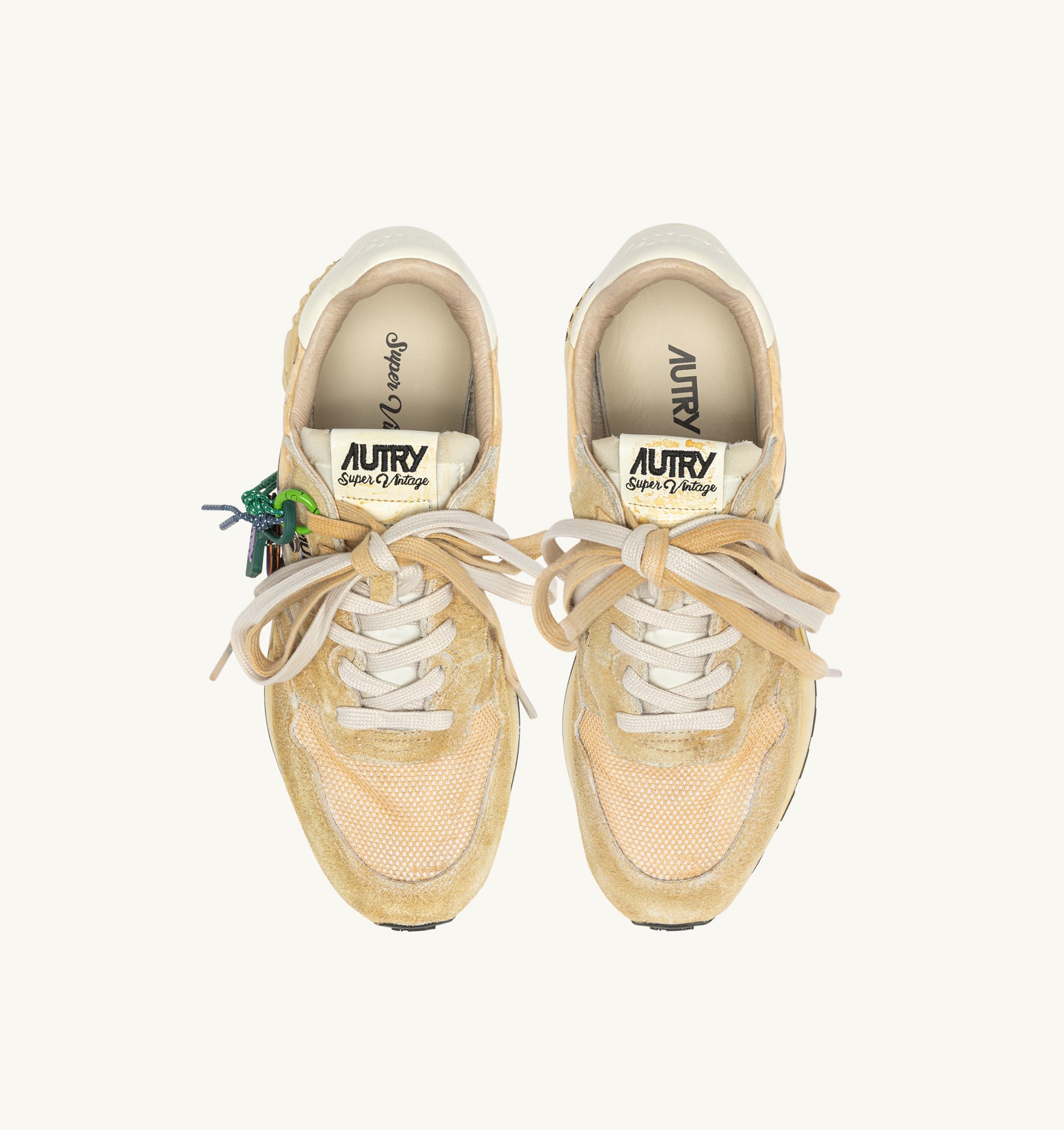 SNEAKERS REELWIND SUPER VINTAGE IN SUEDE E NYLON YOLK YELLOW E BIANCO