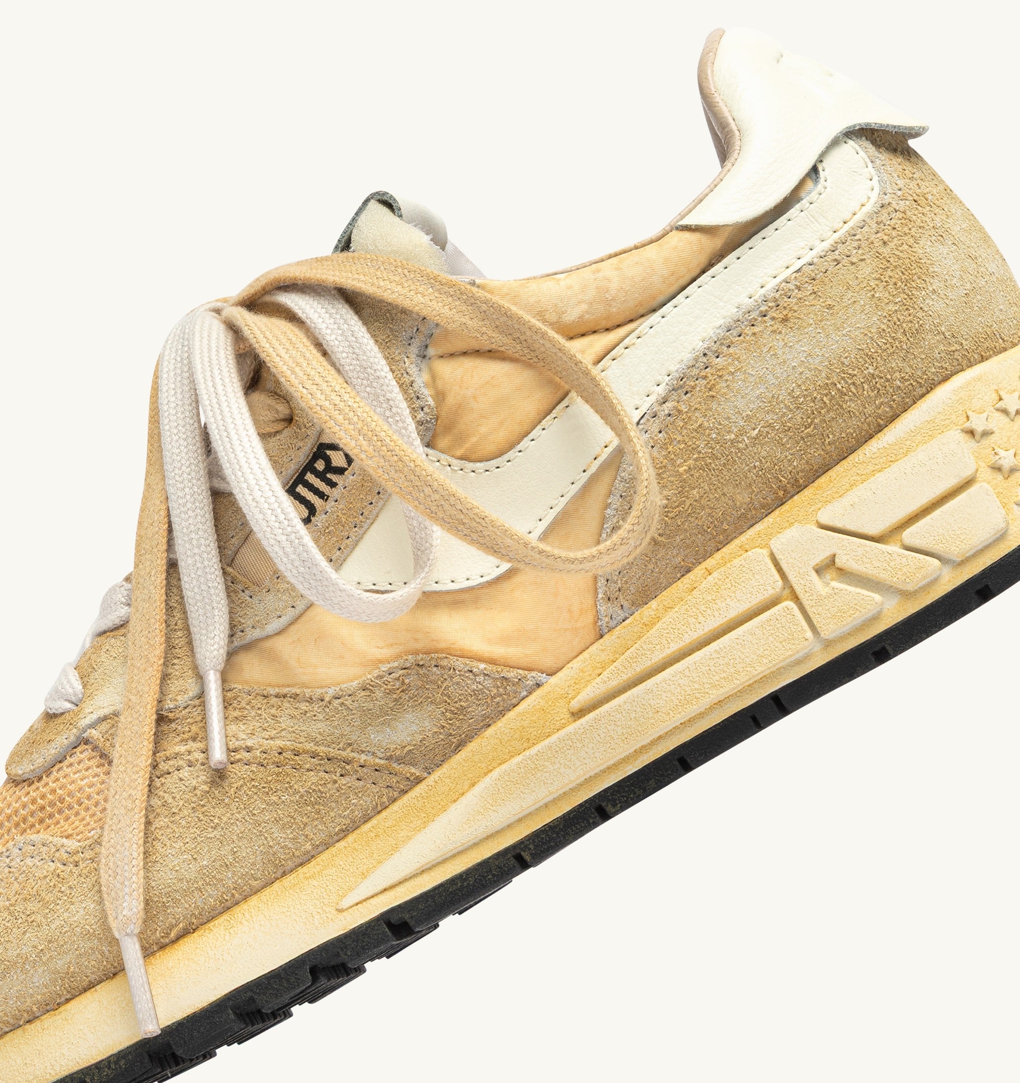 SNEAKERS REELWIND SUPER VINTAGE IN SUEDE E NYLON YOLK YELLOW E BIANCO
