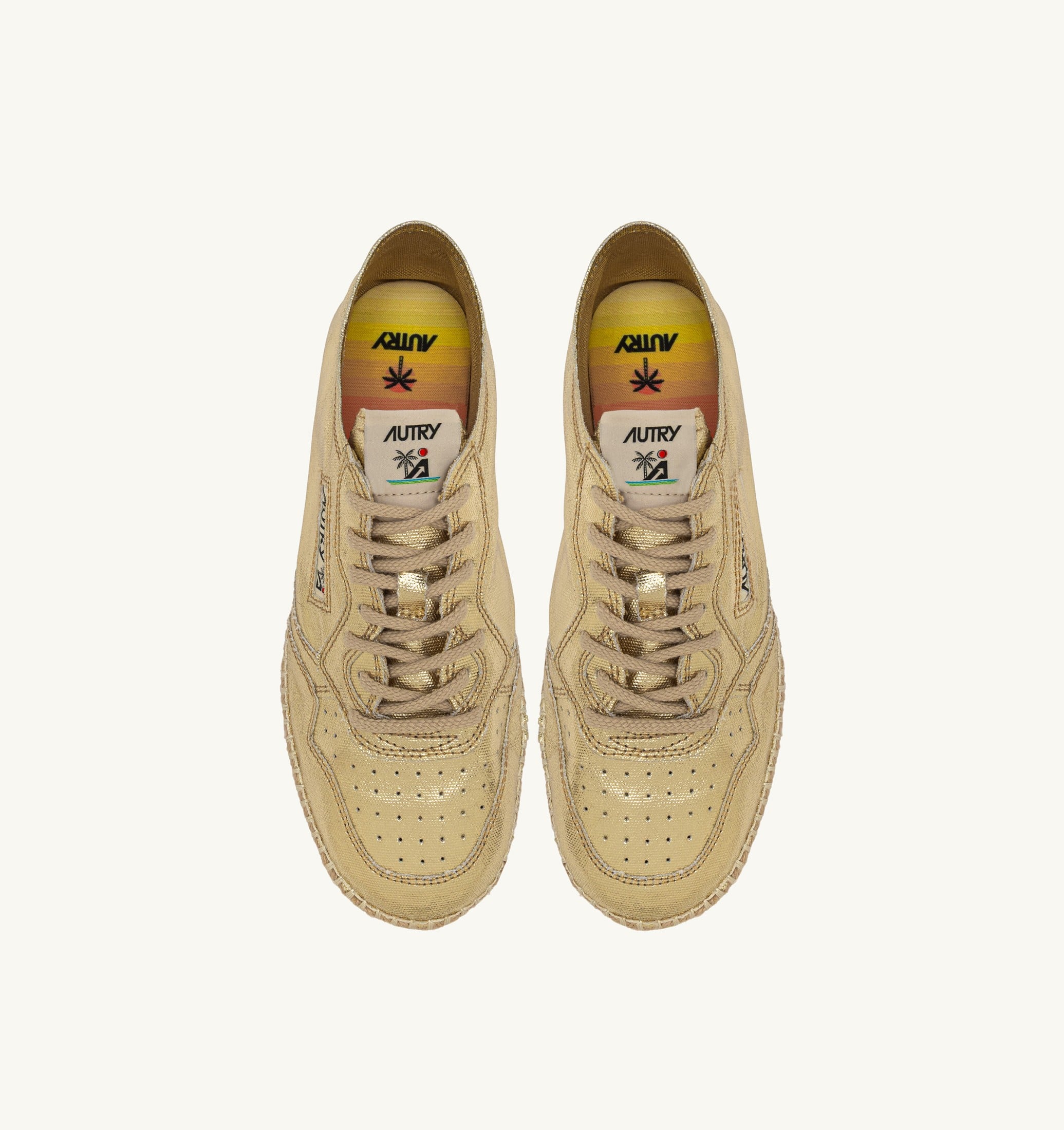 ESPADRILLAS SANDY IN CANVAS GOLD