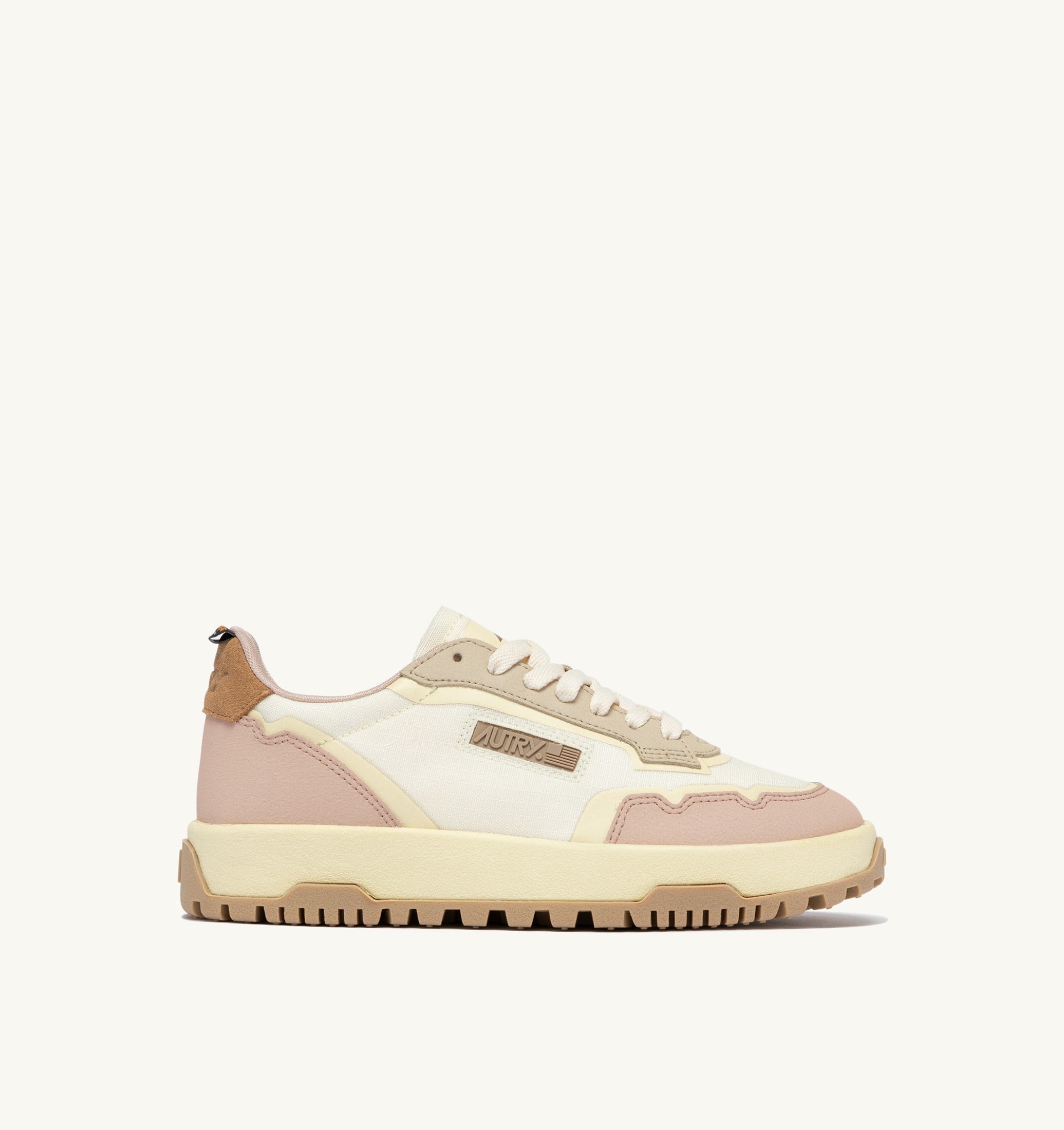SNEAKERS WILDPACE LOW IN CORDURA E PELLE MARSHMALLOW E SILK