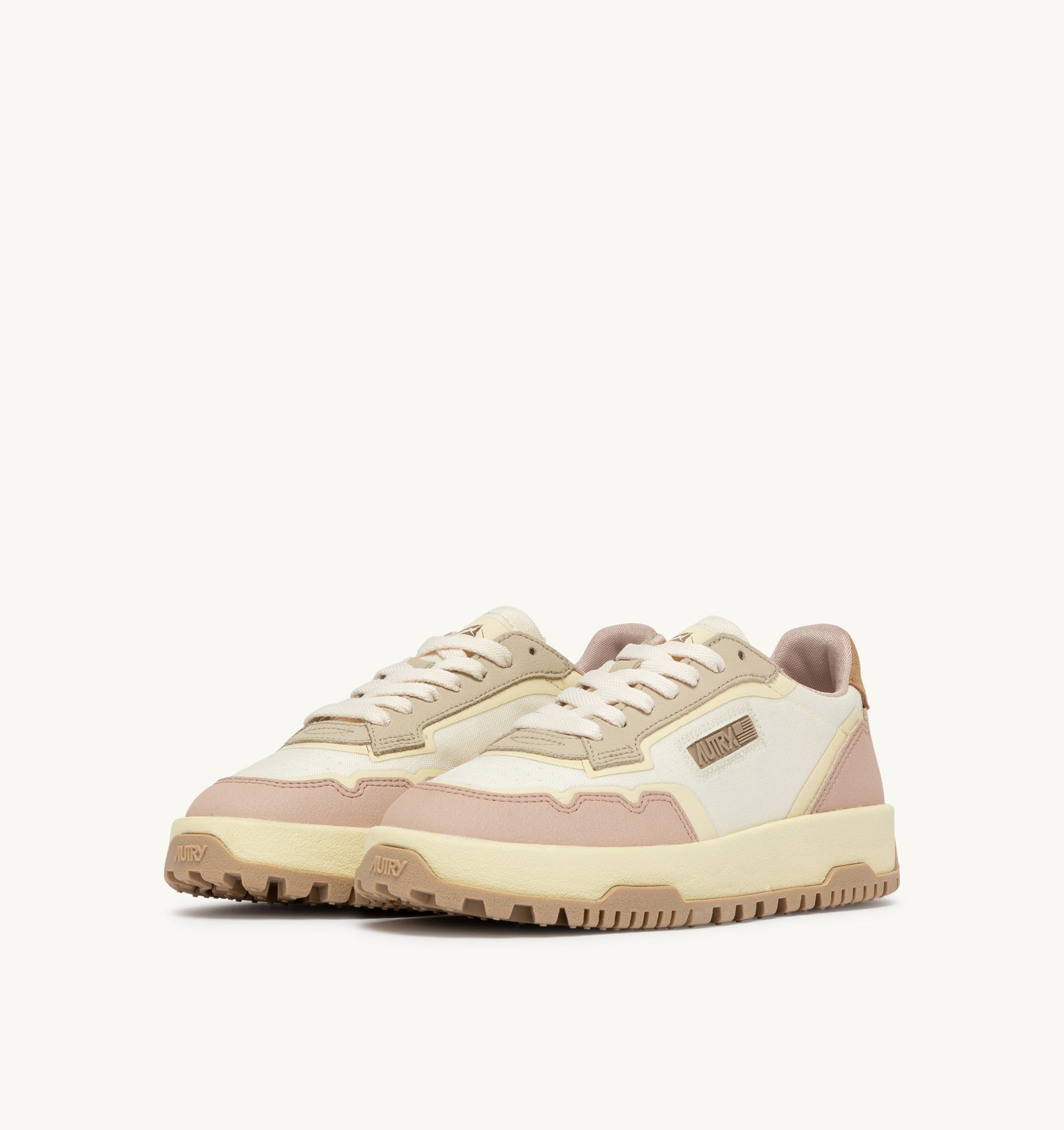 SNEAKERS WILDPACE LOW IN CORDURA E PELLE MARSHMALLOW E SILK