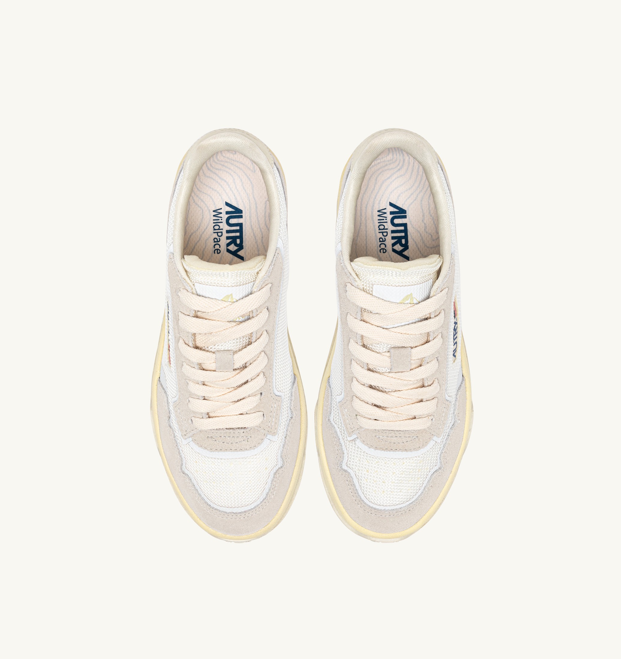SNEAKERS WILDPACE LOW IN DRAGON MESH E SUEDE BIANCO E MARSHMALLOW