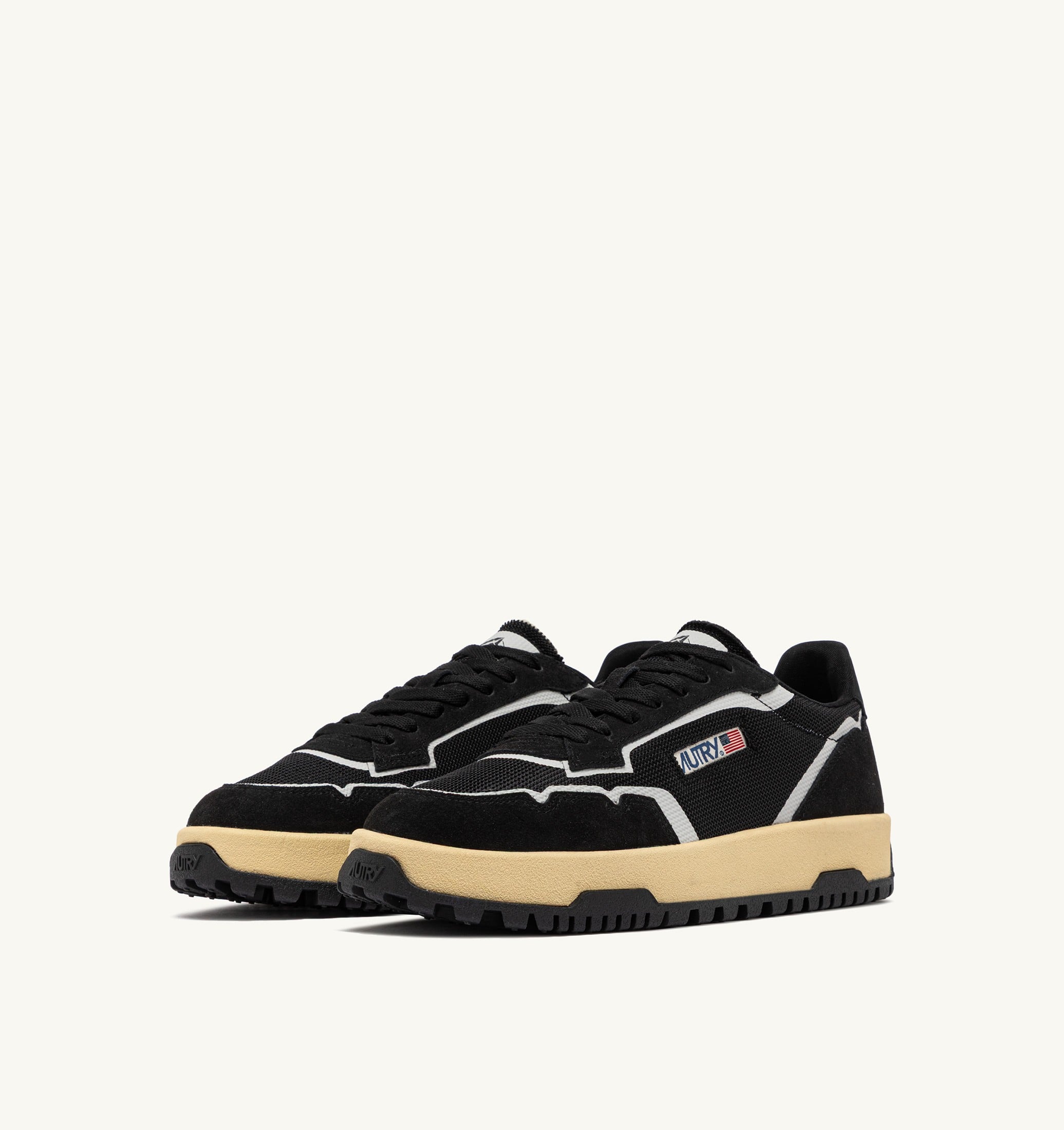 SNEAKERS WILDPACE LOW IN DRAGON MESH E SUEDE NERO