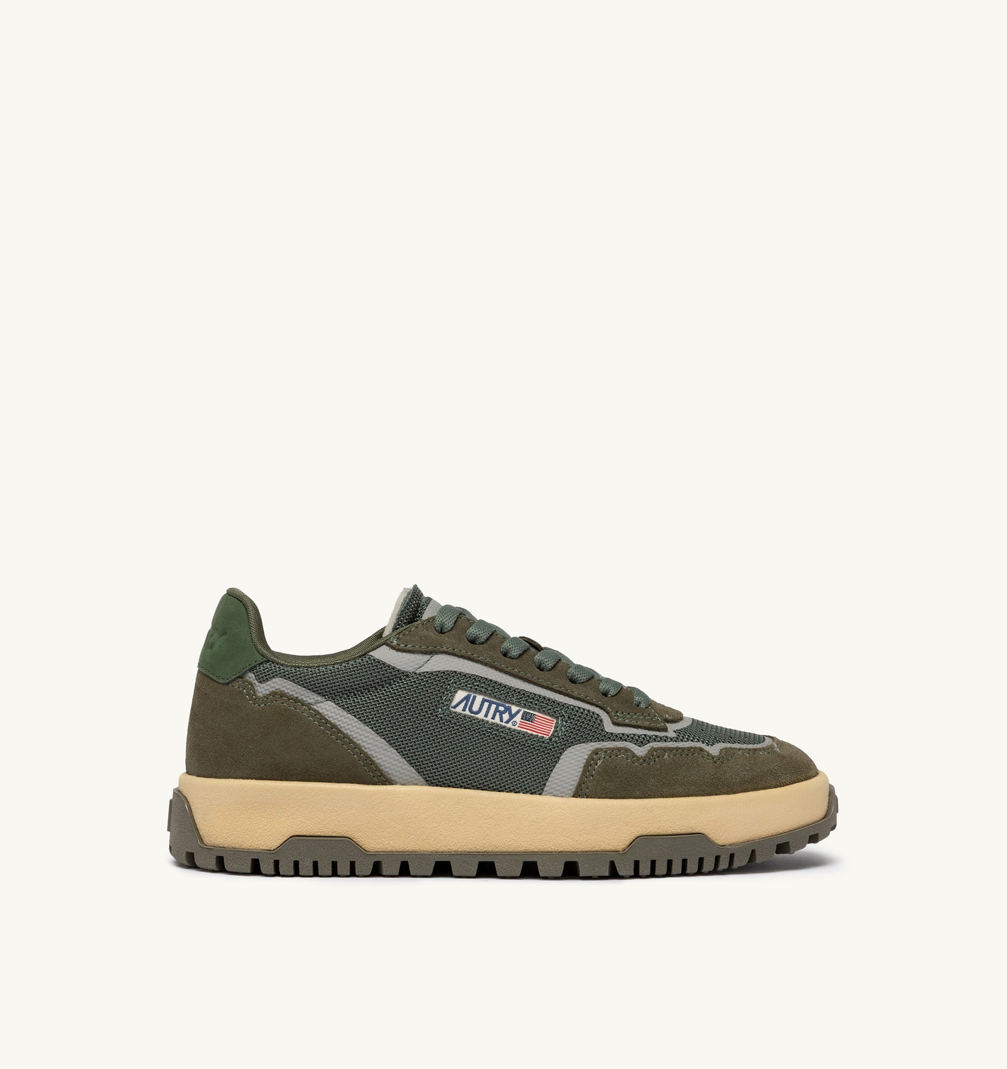 SNEAKERS WILDPACE LOW IN MESH E SUEDE COLORE SCHIO E MILITARY