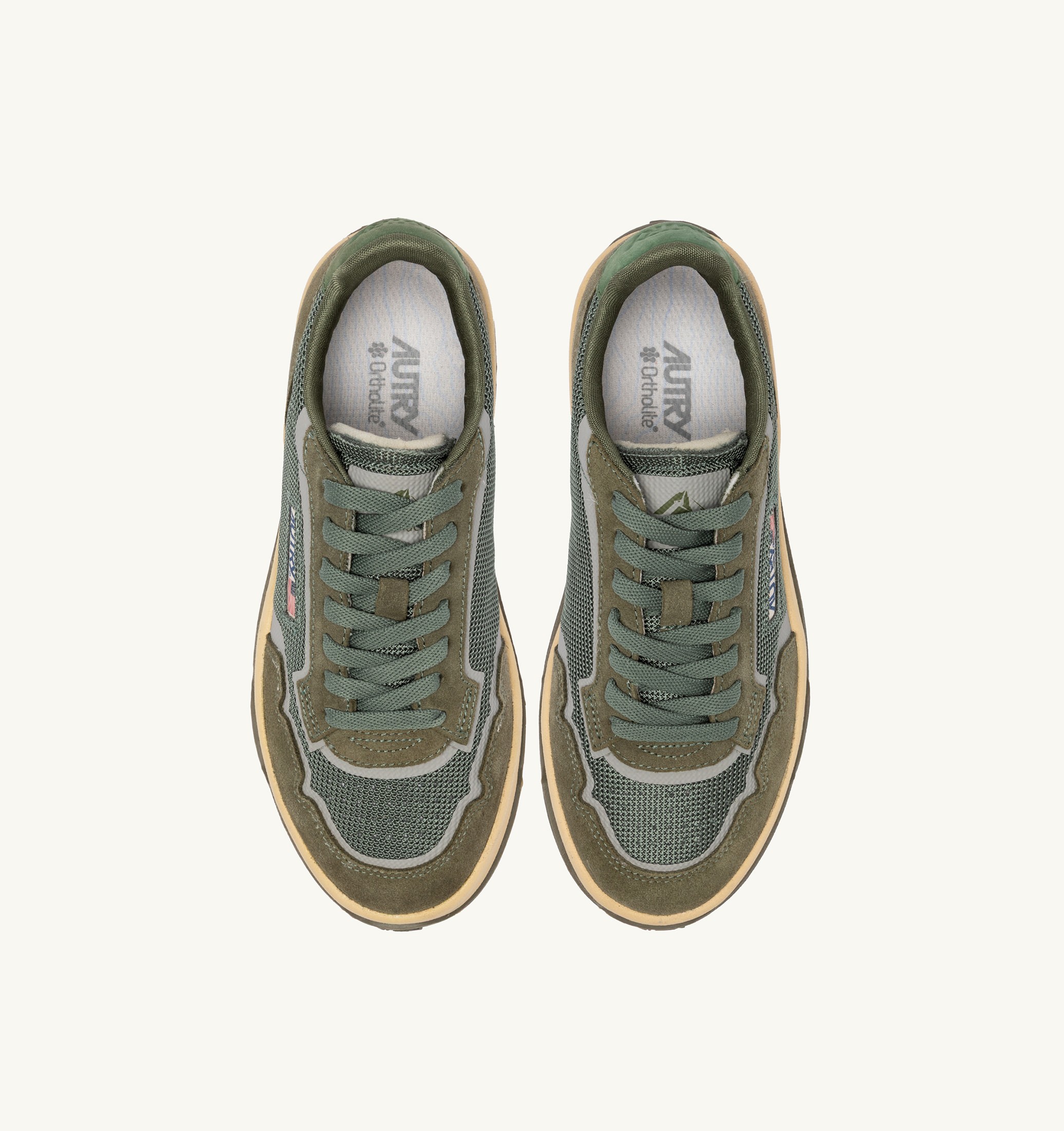 SNEAKERS WILDPACE LOW IN MESH E SUEDE COLORE SCHIO E MILITARY