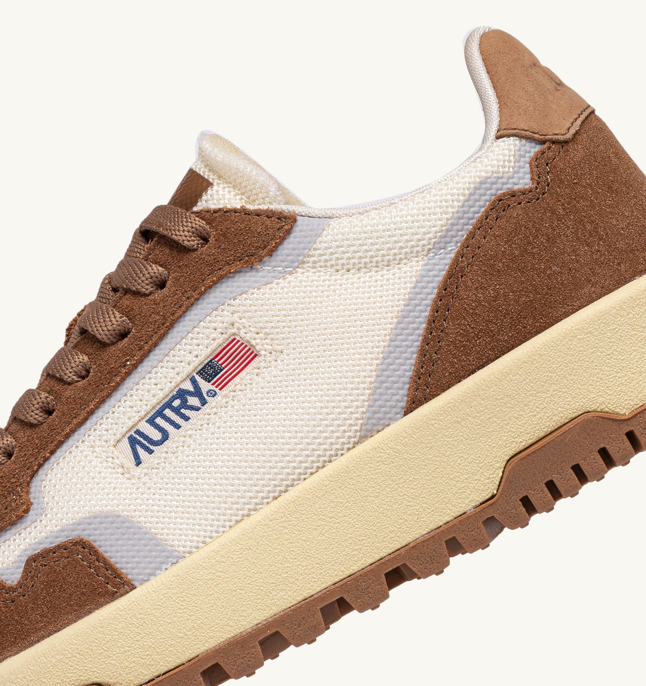 SNEAKERS WILDPACE LOW IN MESH E SUEDE MARSHMALLOW E CIGAR