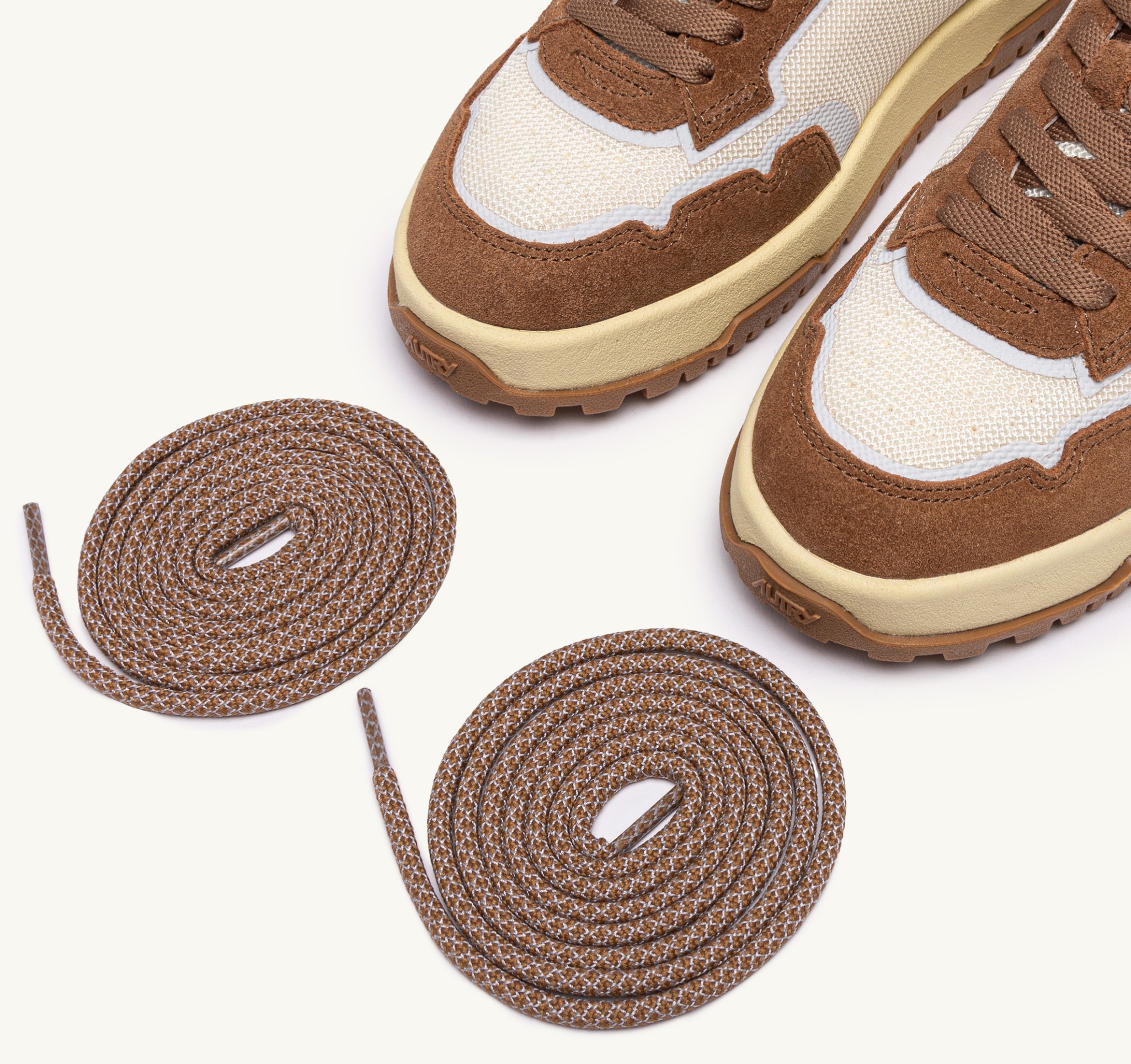 SNEAKERS WILDPACE LOW IN MESH E SUEDE MARSHMALLOW E CIGAR