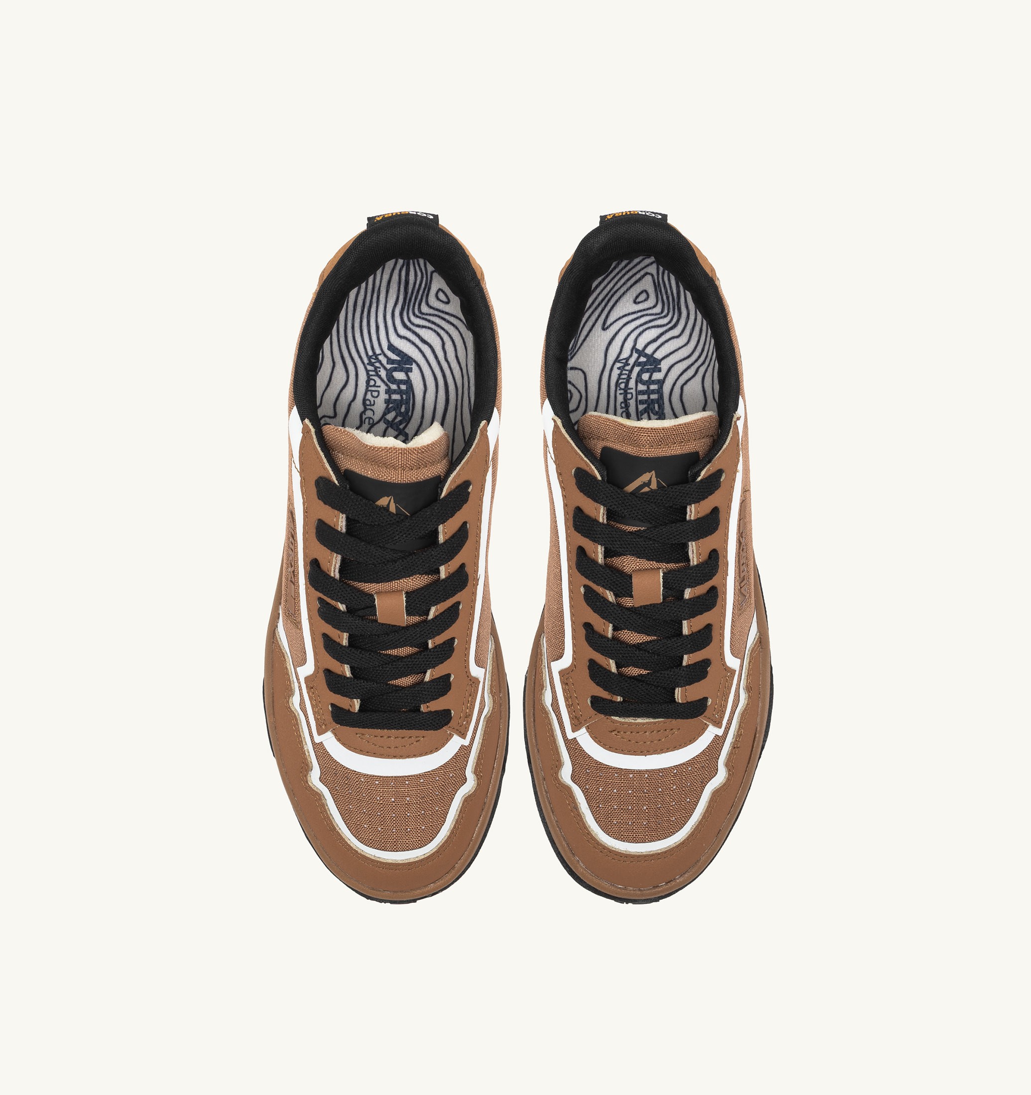 SNEAKERS WILDPACE LOW IN NYLON RIPSTOP E PELLE BROWN SUGAR E REFLEX