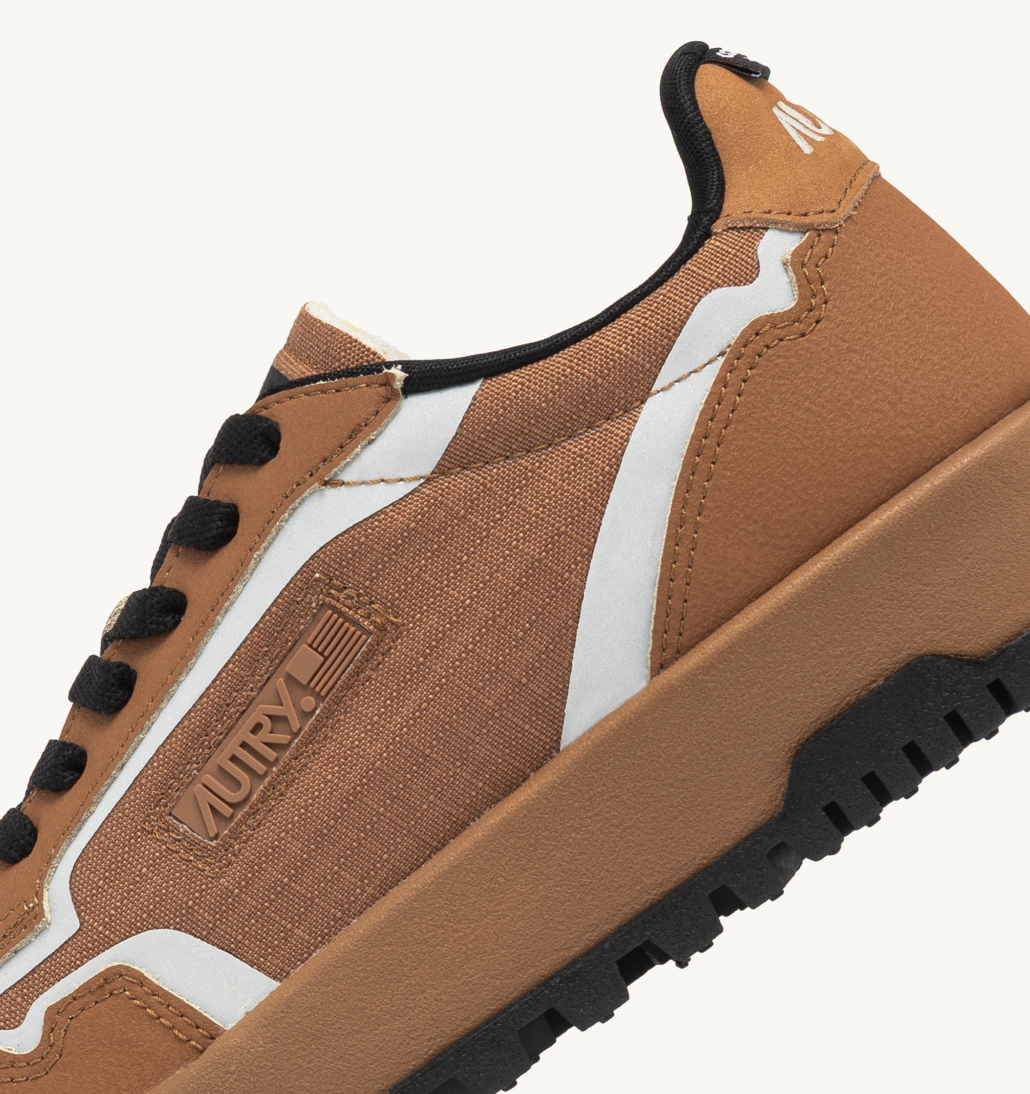 SNEAKERS WILDPACE LOW IN NYLON RIPSTOP E PELLE BROWN SUGAR E REFLEX