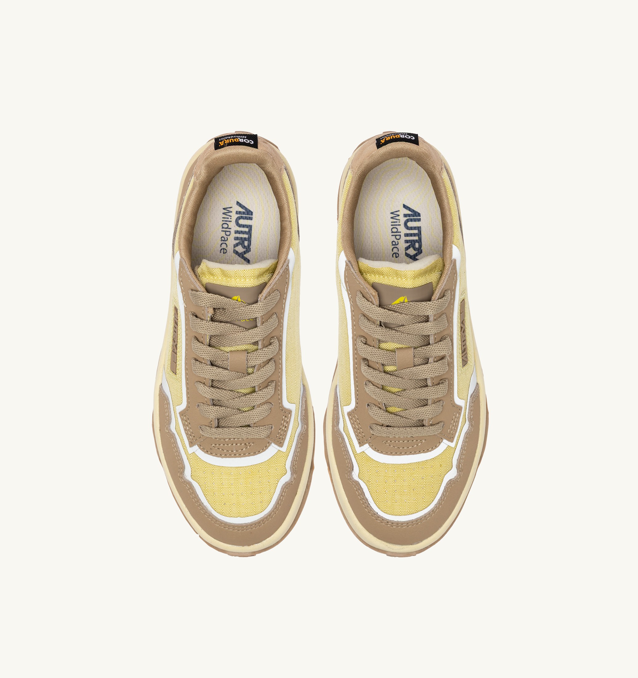SNEAKERS WILDPACE LOW IN NYLON RIPSTOP E PELLE LEMON GRASS E INCENSE