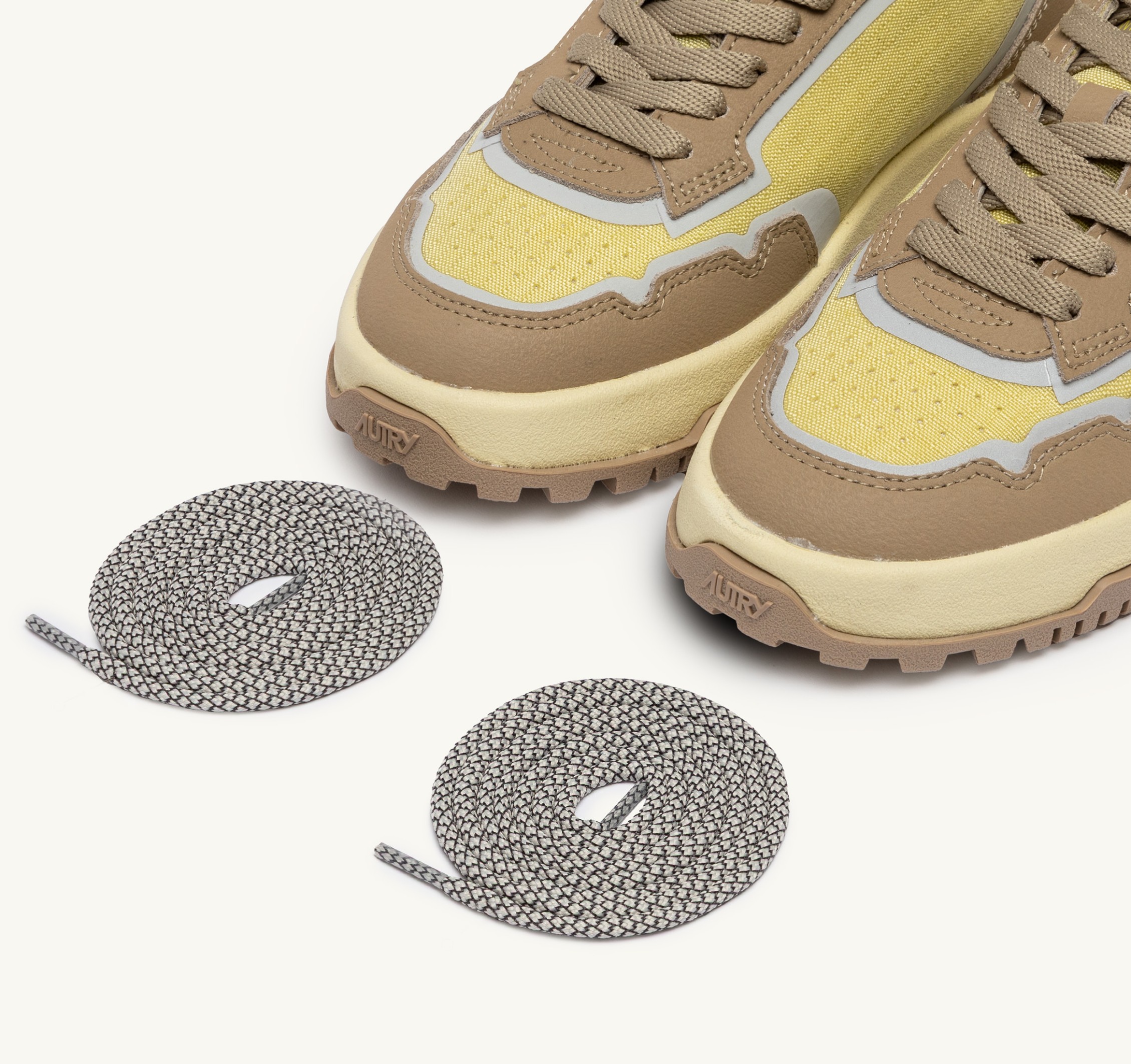 SNEAKERS WILDPACE LOW IN NYLON RIPSTOP E PELLE LEMON GRASS E INCENSE
