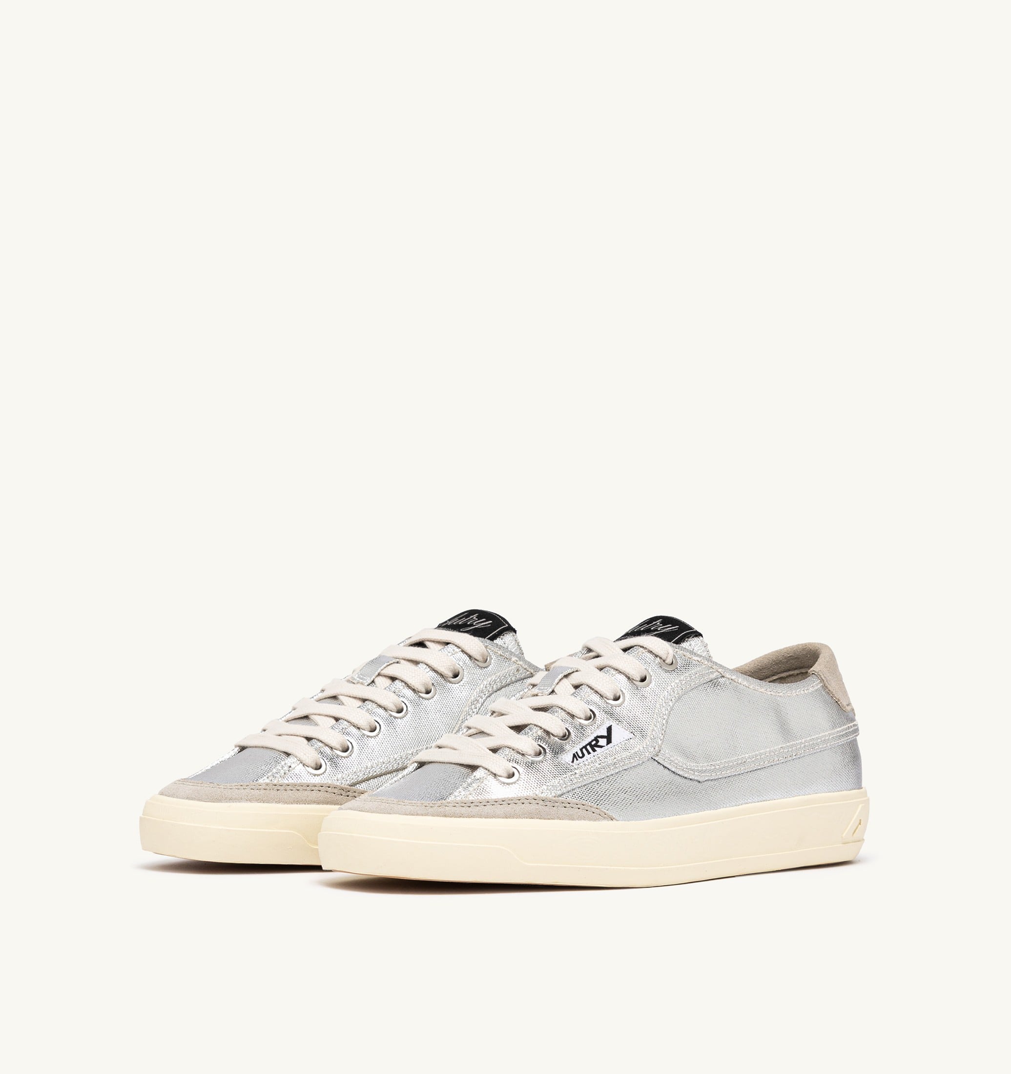 SNEAKERS WINDSCAPE LOW IN CANVAS ARGENTO