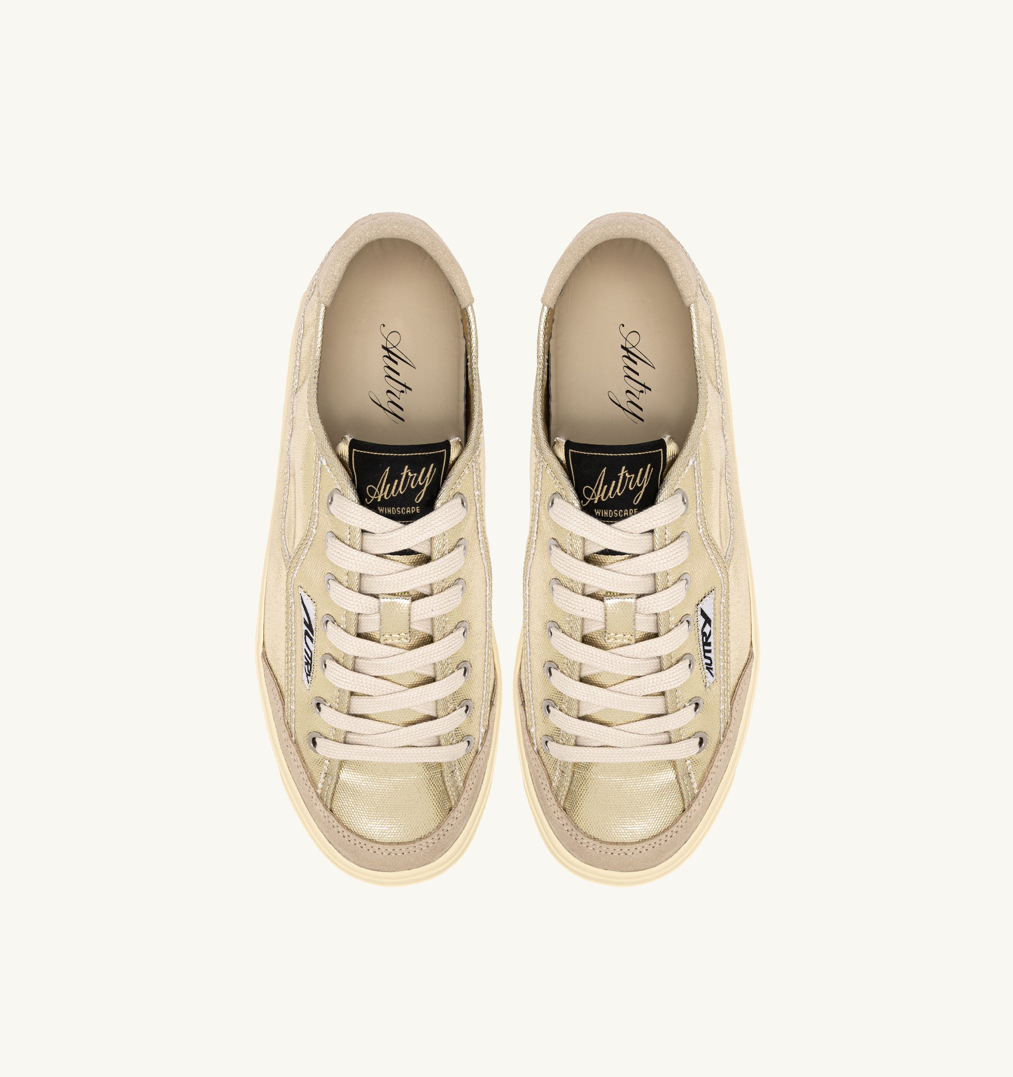 SNEAKERS WINDSCAPE LOW IN CANVAS PLATINO
