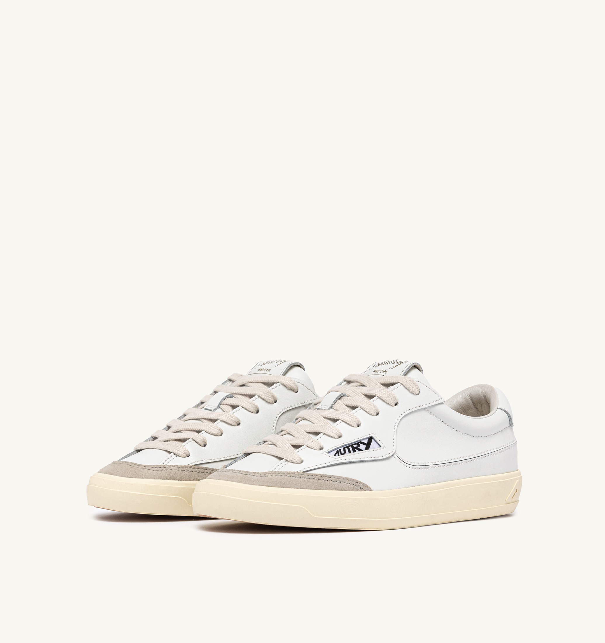SNEAKERS WINDSCAPE LOW IN PELLE BIANCA