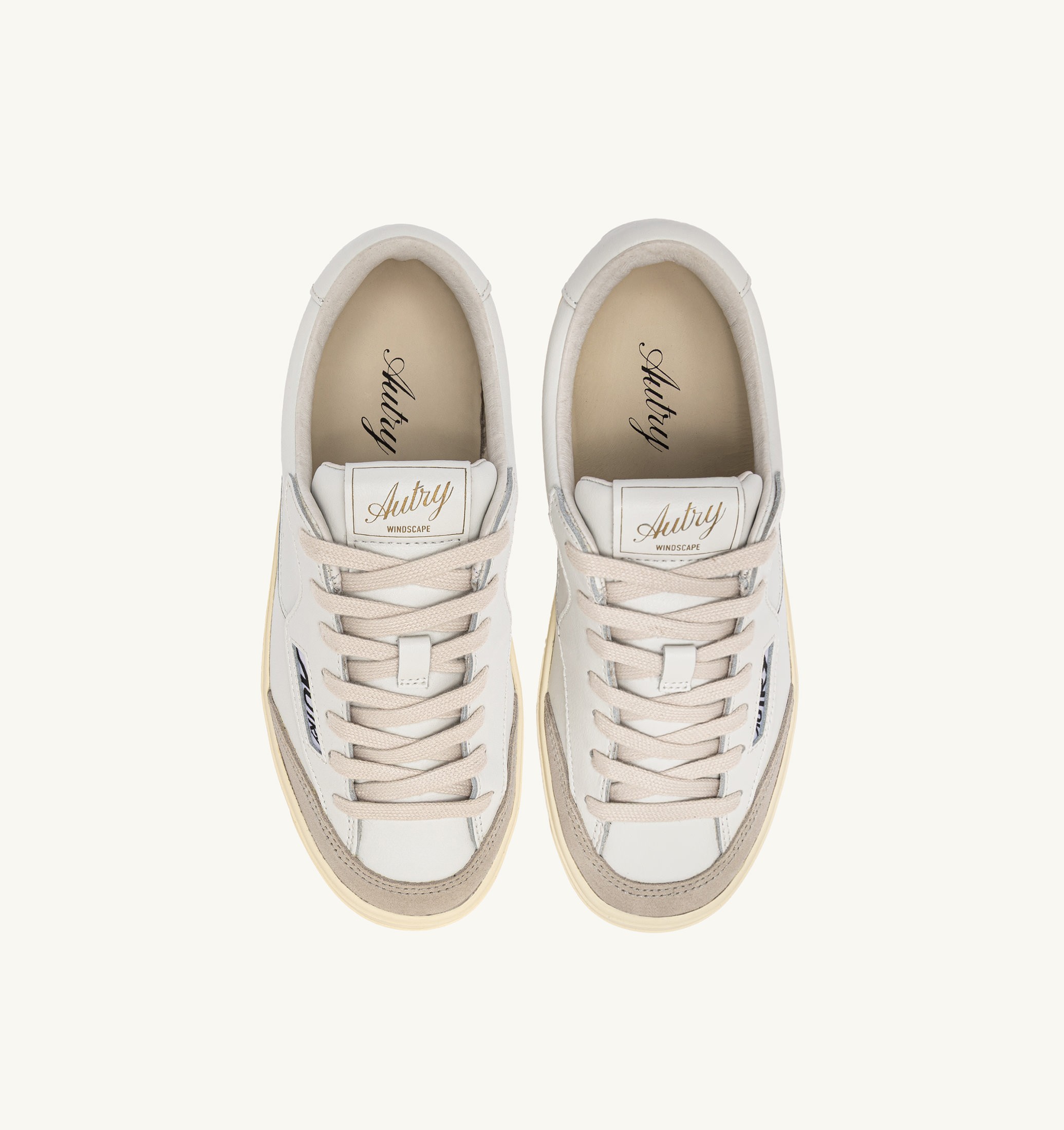 SNEAKERS WINDSCAPE LOW IN PELLE BIANCA