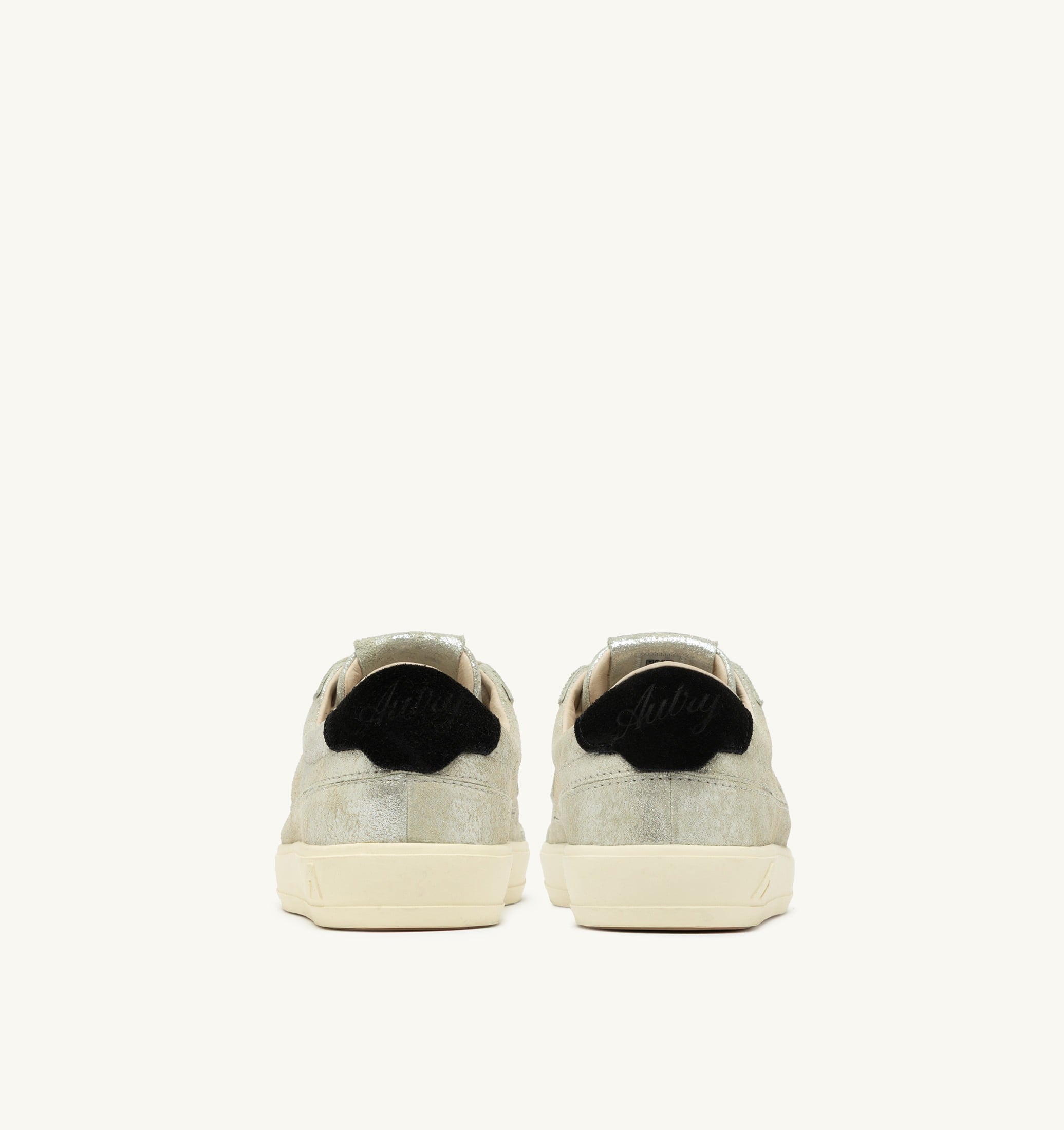 SNEAKERS WINDSCAPE LOW IN SUEDE LAMINATO ARGENTO E NERO