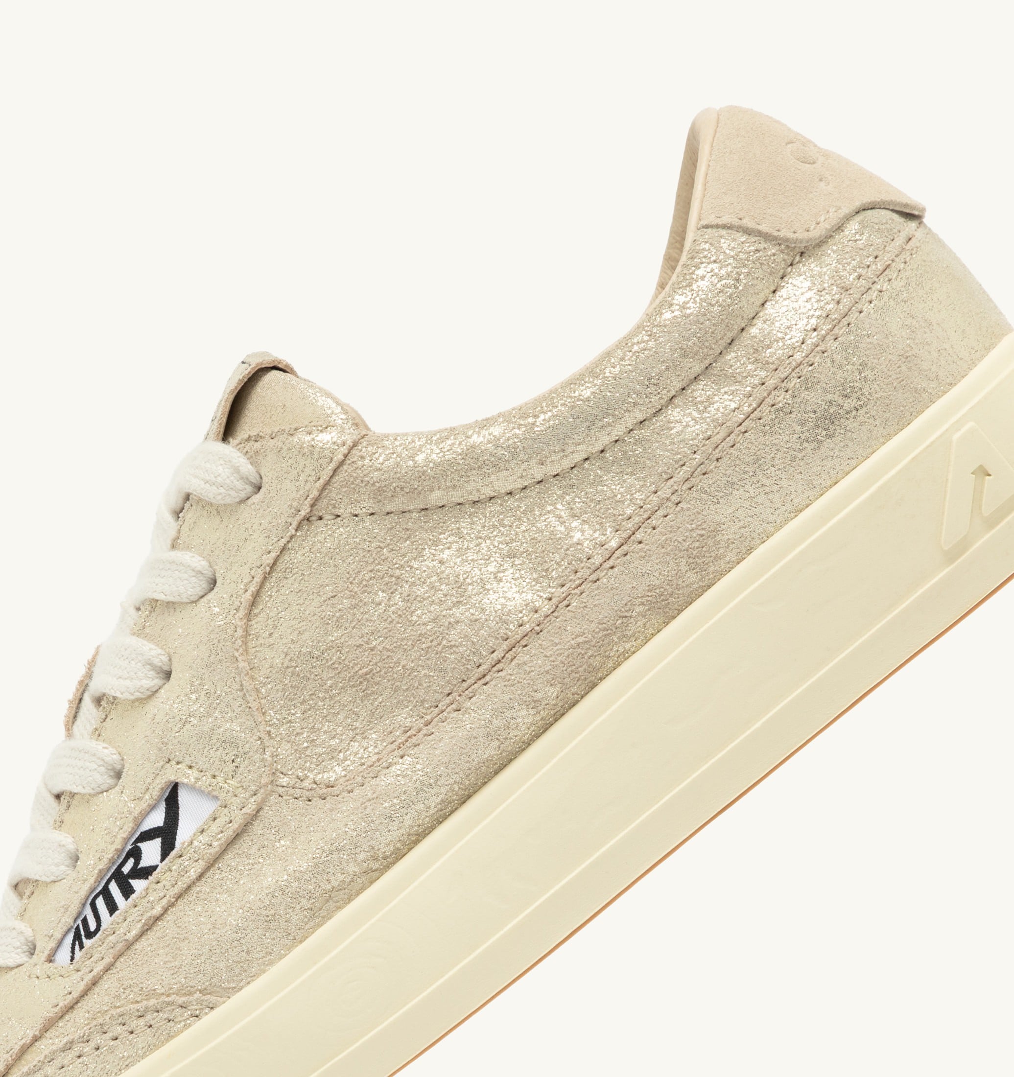 SNEAKERS WINDSCAPE LOW IN SUEDE LAMINATO PLATINO E SAND