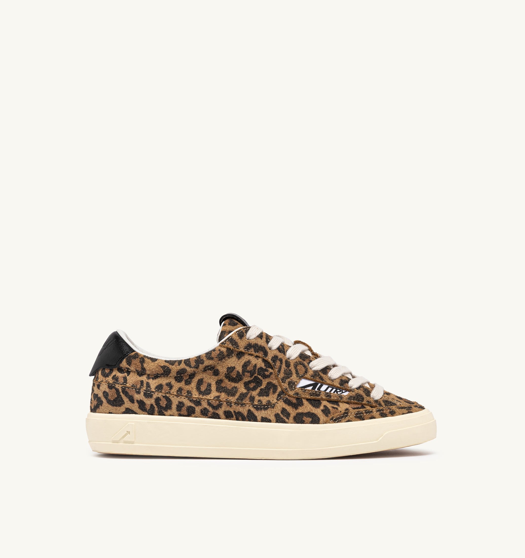 SNEAKERS WINDSCAPE LOW IN SUEDE LEOPARD E NERO