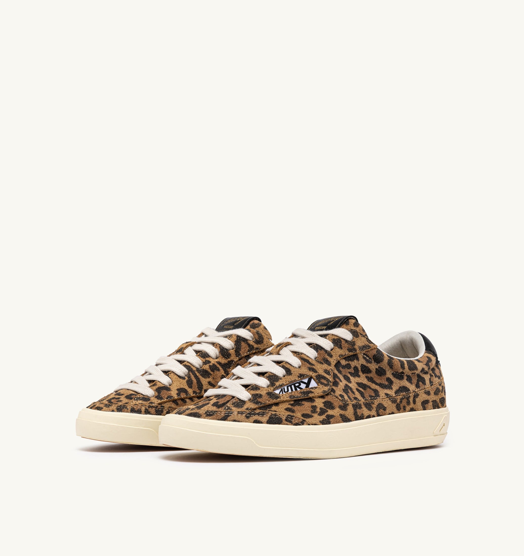 SNEAKERS WINDSCAPE LOW IN SUEDE LEOPARD E NERO