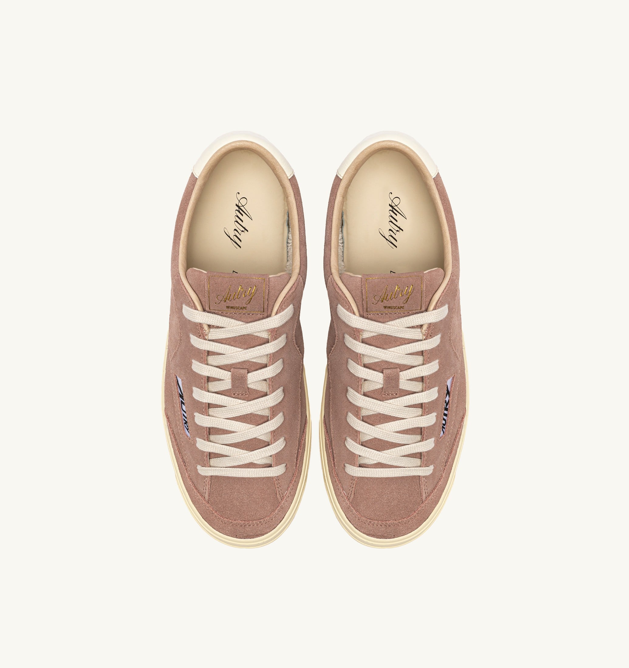 SNEAKERS WINDSCAPE LOW IN SUEDE PIGEON E MARSHMALLOW