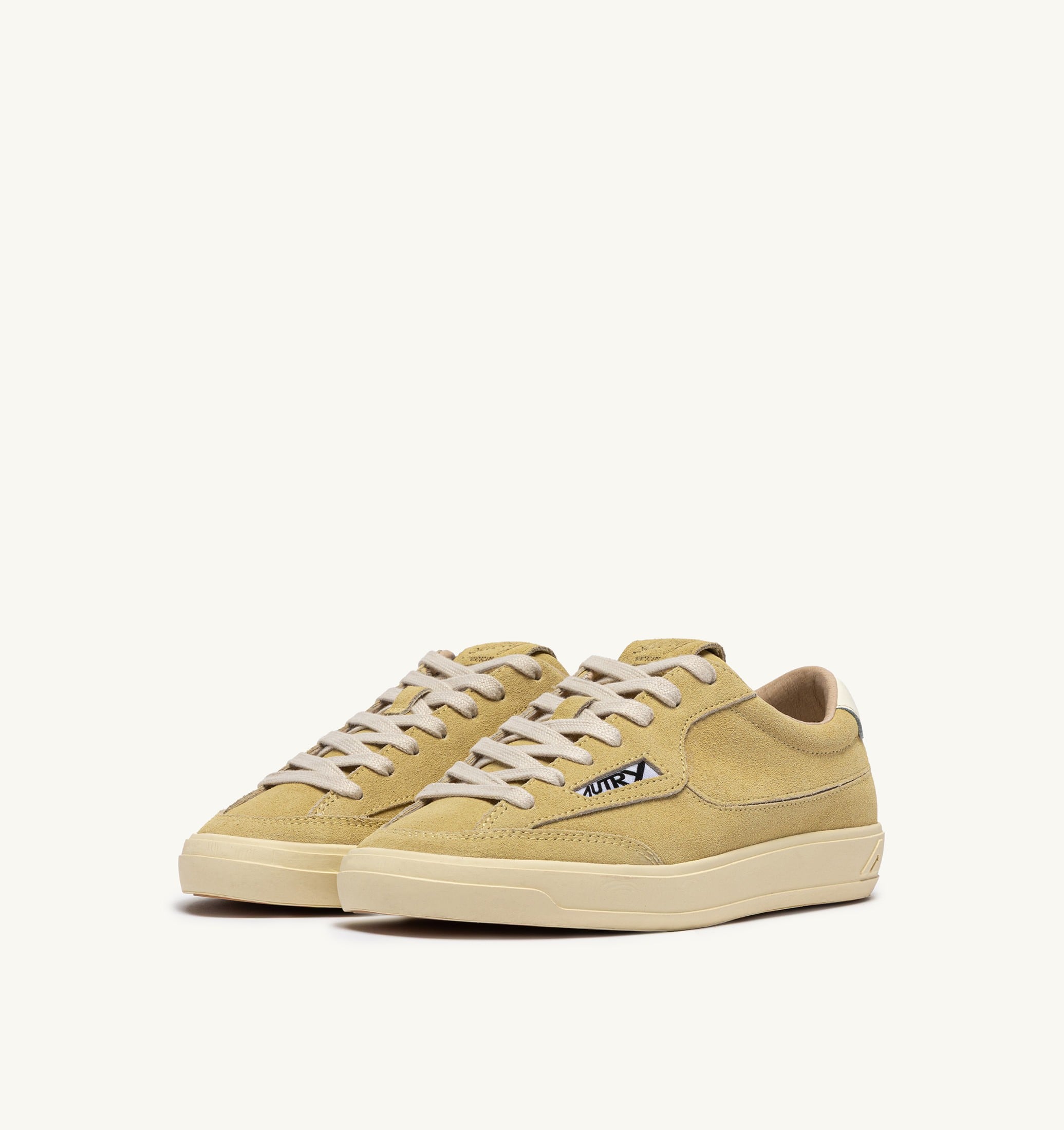 SNEAKERS WINDSCAPE LOW IN SUEDE STRAW E MARSHMALLOW
