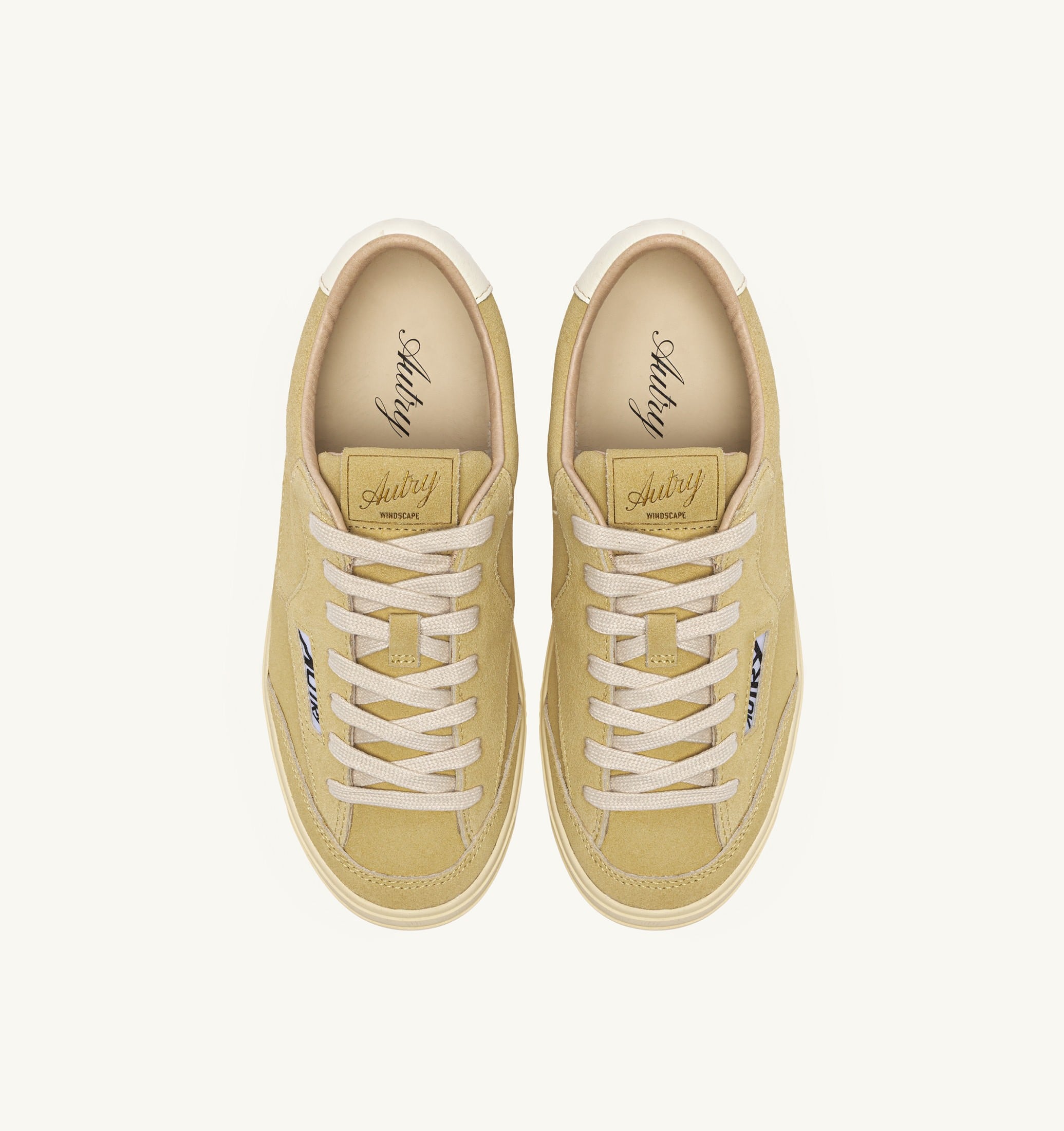 SNEAKERS WINDSCAPE LOW IN SUEDE STRAW E MARSHMALLOW
