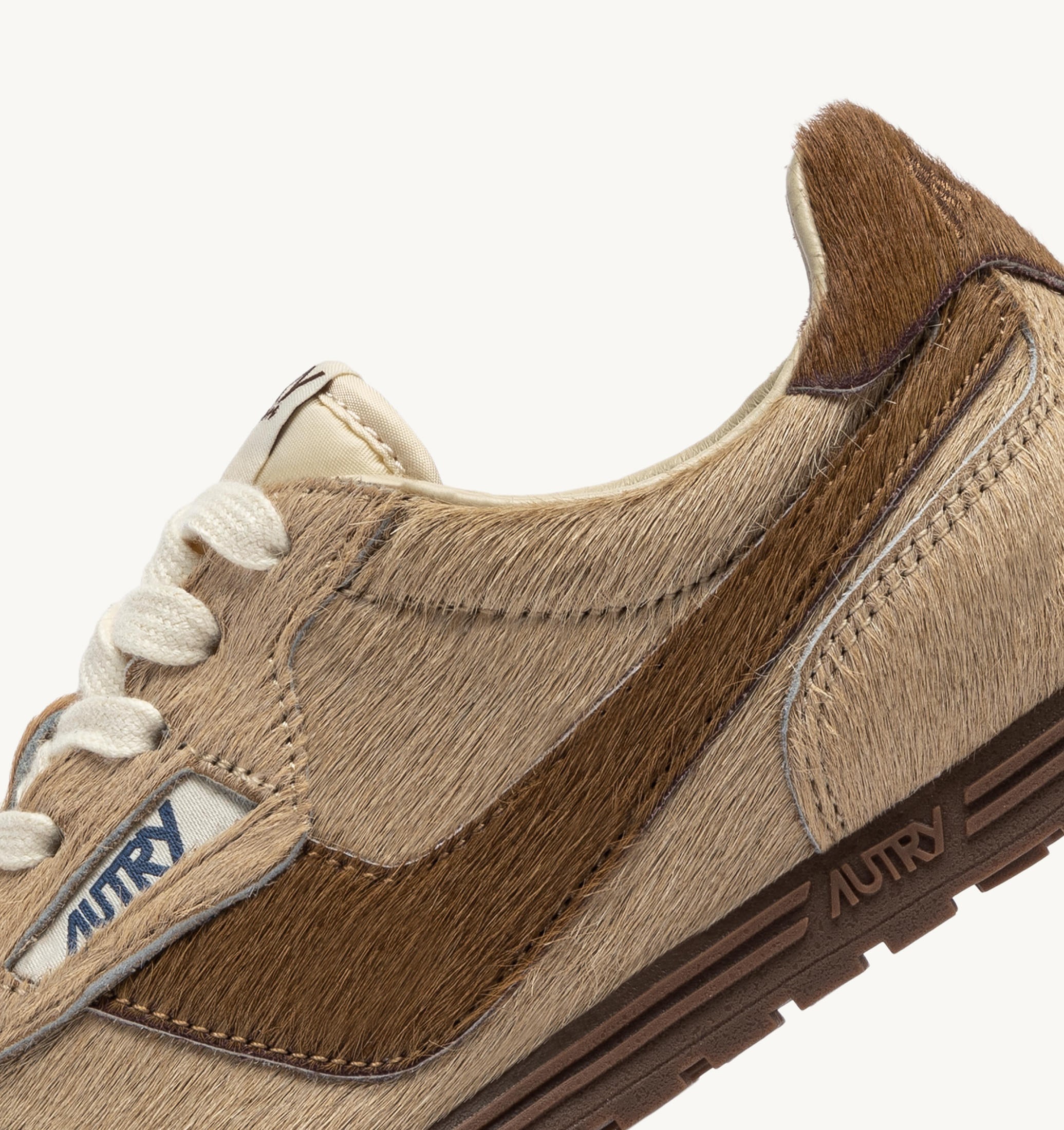 SNEAKERS WINDSPIN EFFETTO CAVALLINO BEIGE E MARRONE