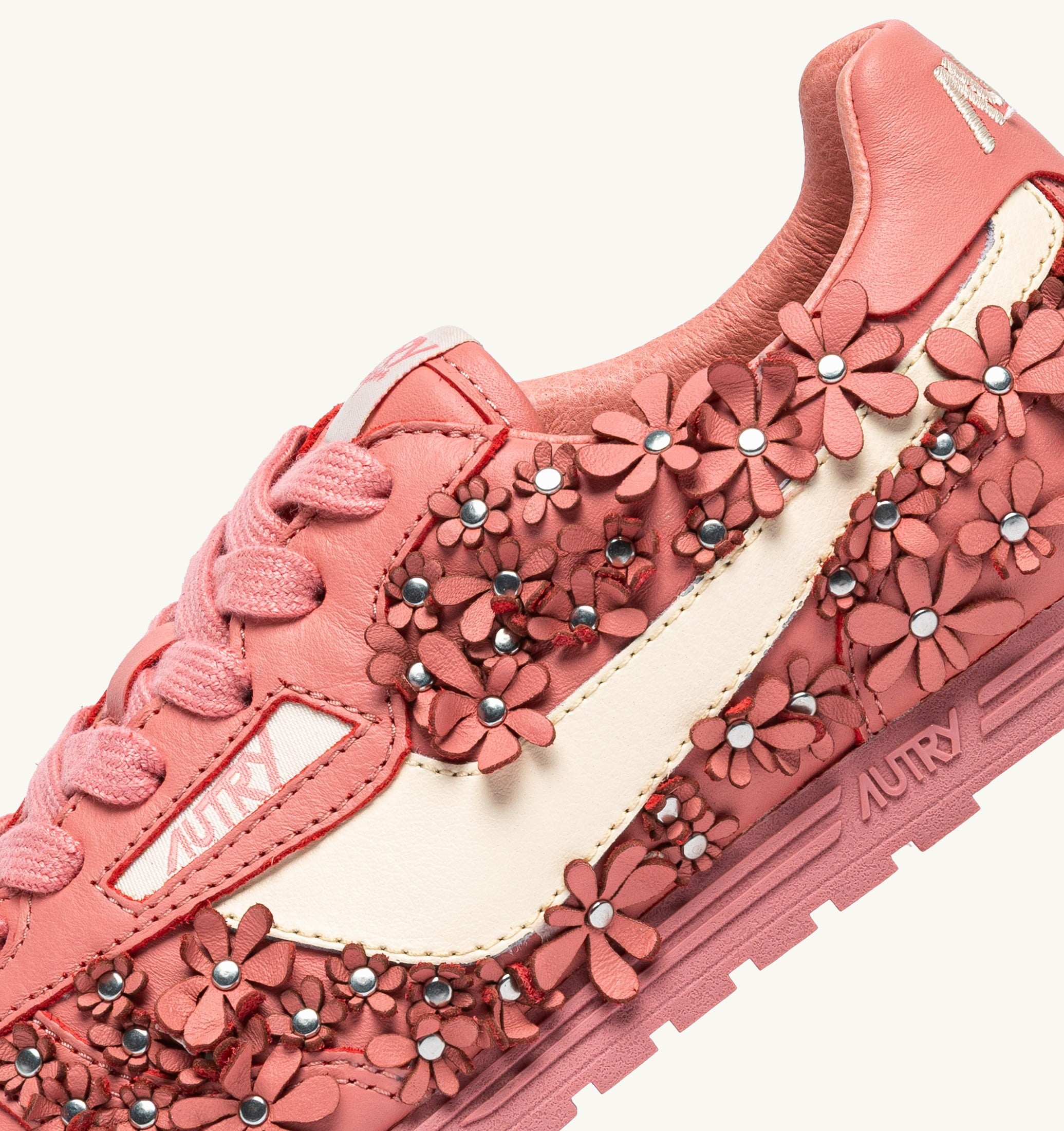 SNEAKERS WINDSPIN FLOWERS IN PELLE LOBSTER BISQUE