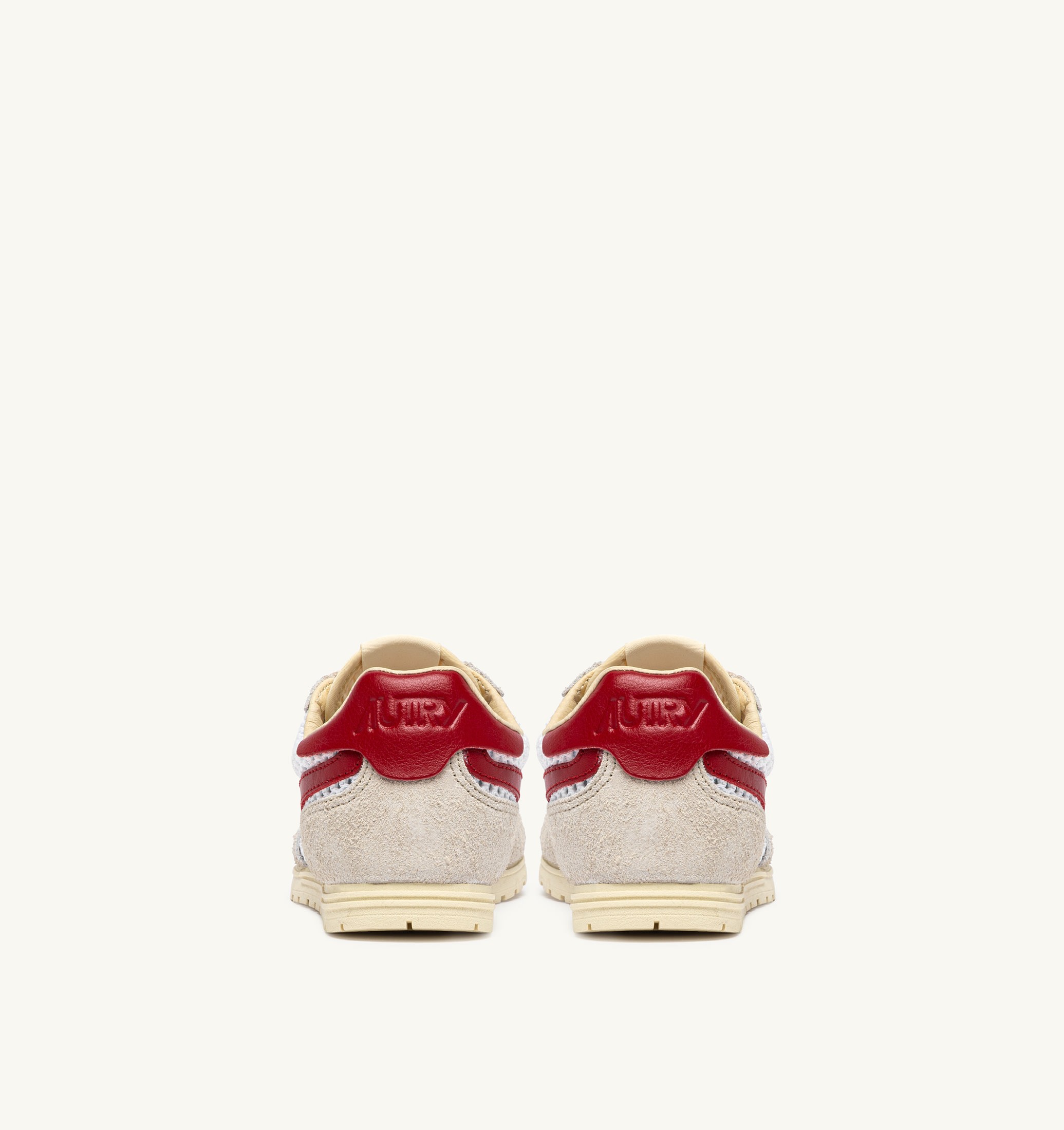 SNEAKERS WINDSPIN IN MESH E PELLE BIANCO SAND E ROSSO