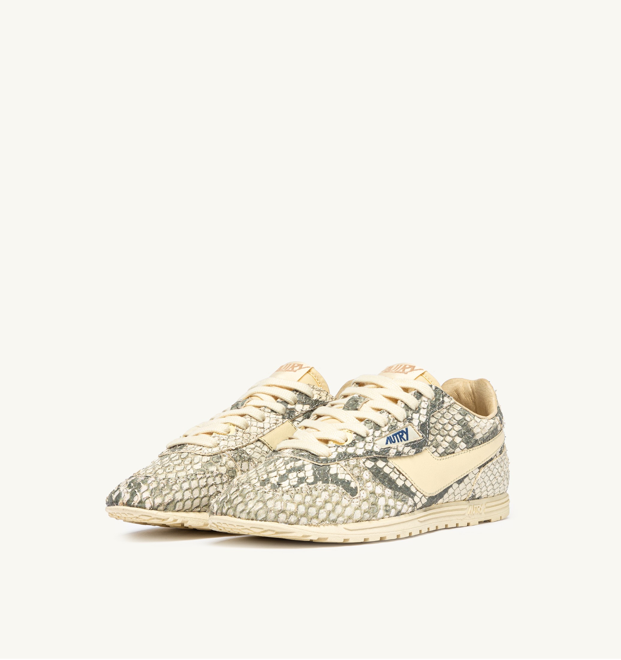 SNEAKERS WINDSPIN IN PELLE CON STAMPA SNAKE DIAMOND ROCK E RUTABAGA