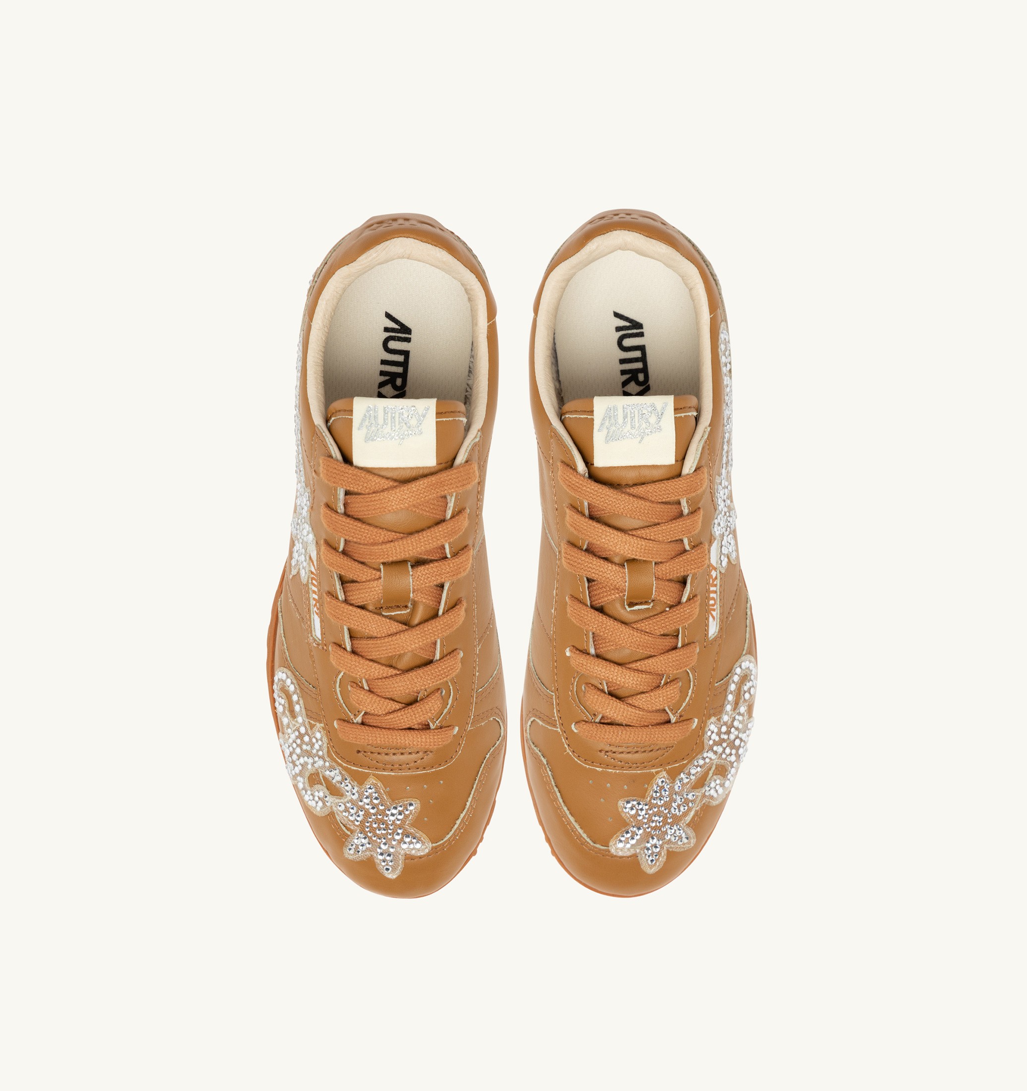 SNEAKERS WINDSPIN IN PELLE EARTH CON APPLICAZIONI