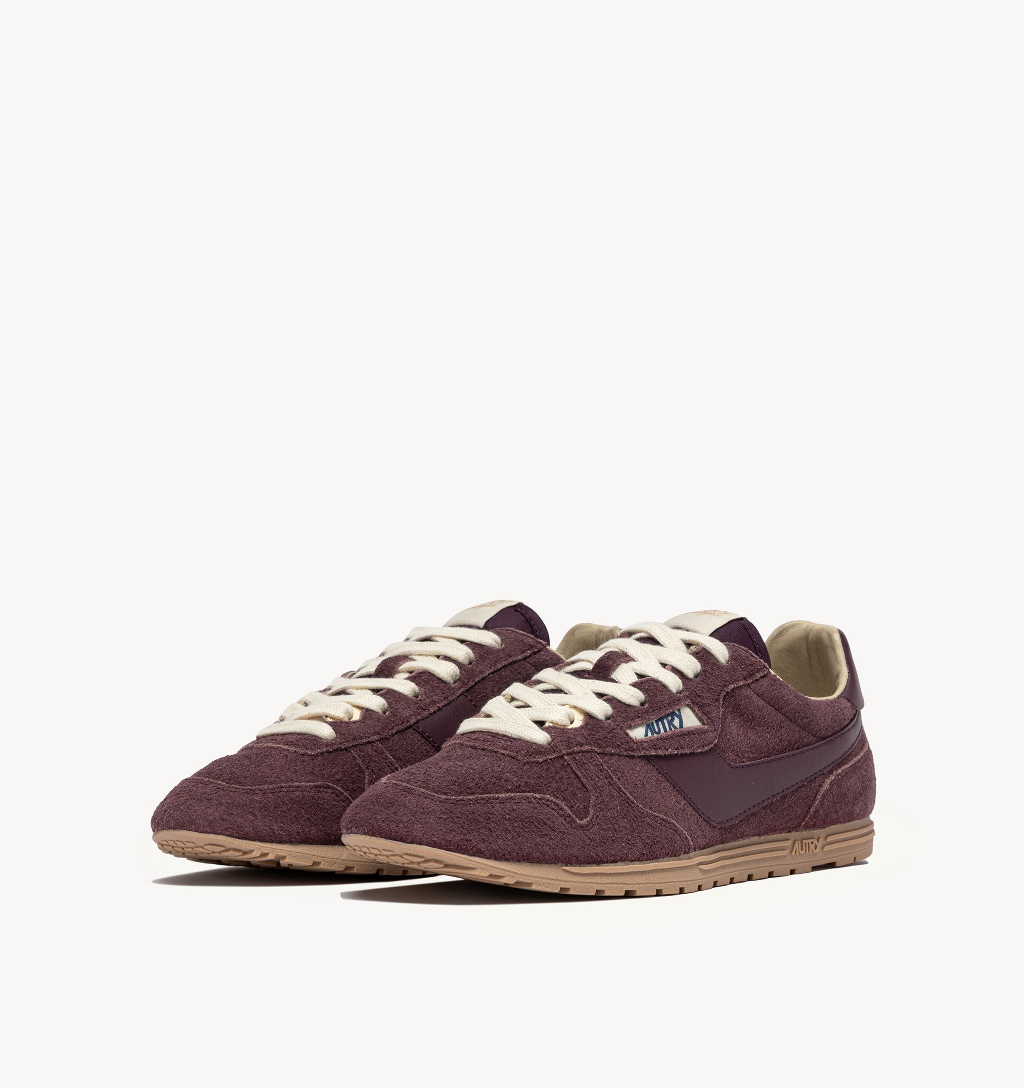 SNEAKERS WINDSPIN IN SUEDE E PELLE AMARONE