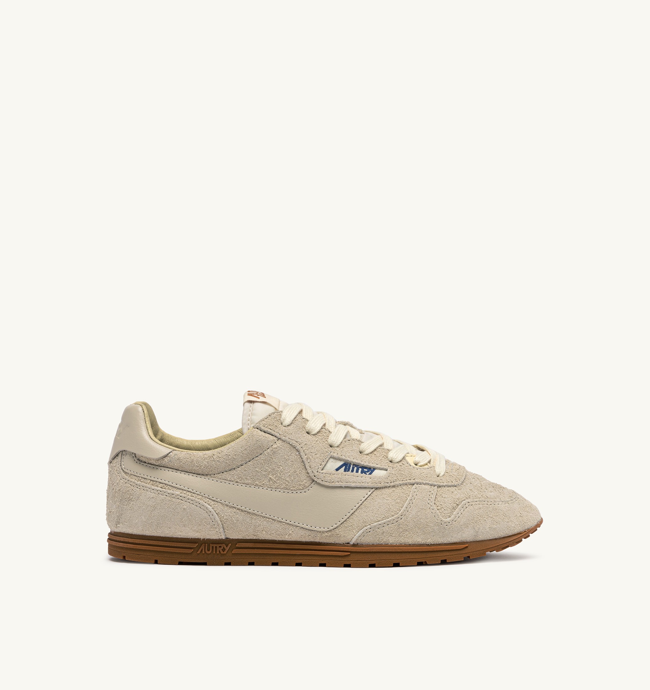 SNEAKERS WINDSPIN IN SUEDE E PELLE BISCUIT