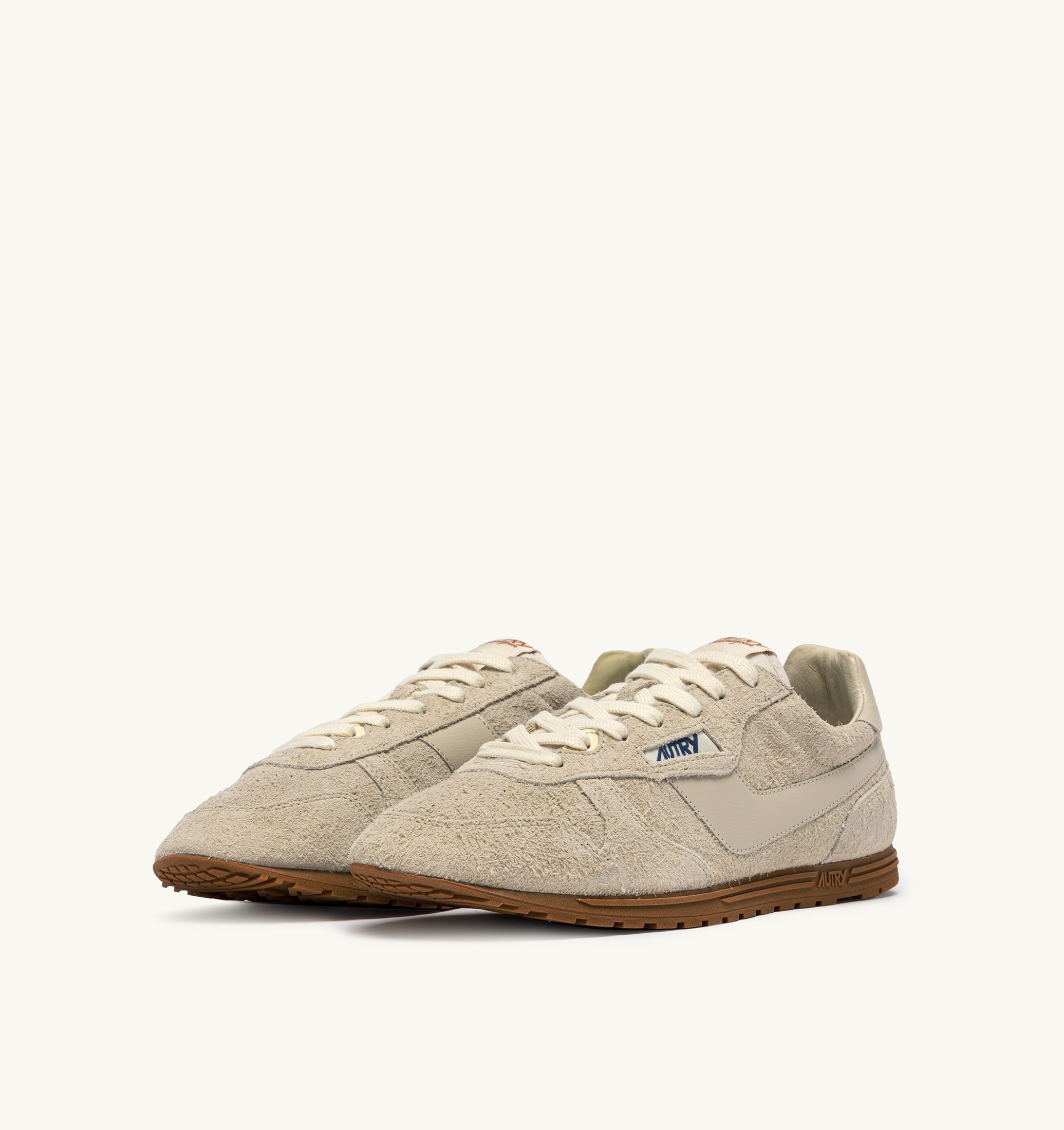 SNEAKERS WINDSPIN IN SUEDE E PELLE BISCUIT