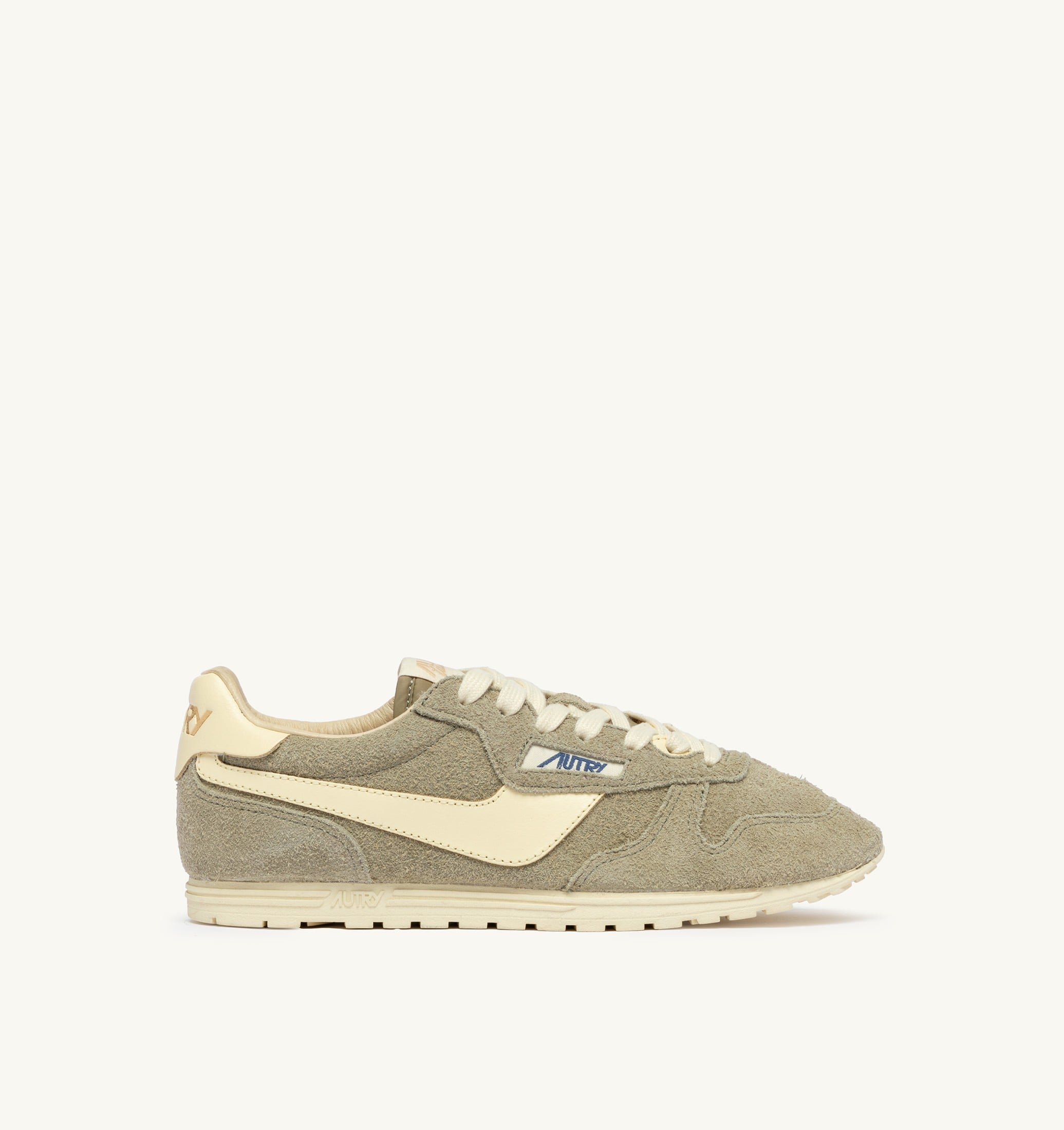 SNEAKERS WINDSPIN IN SUEDE E PELLE GRAY GREEN E RUTABAGA