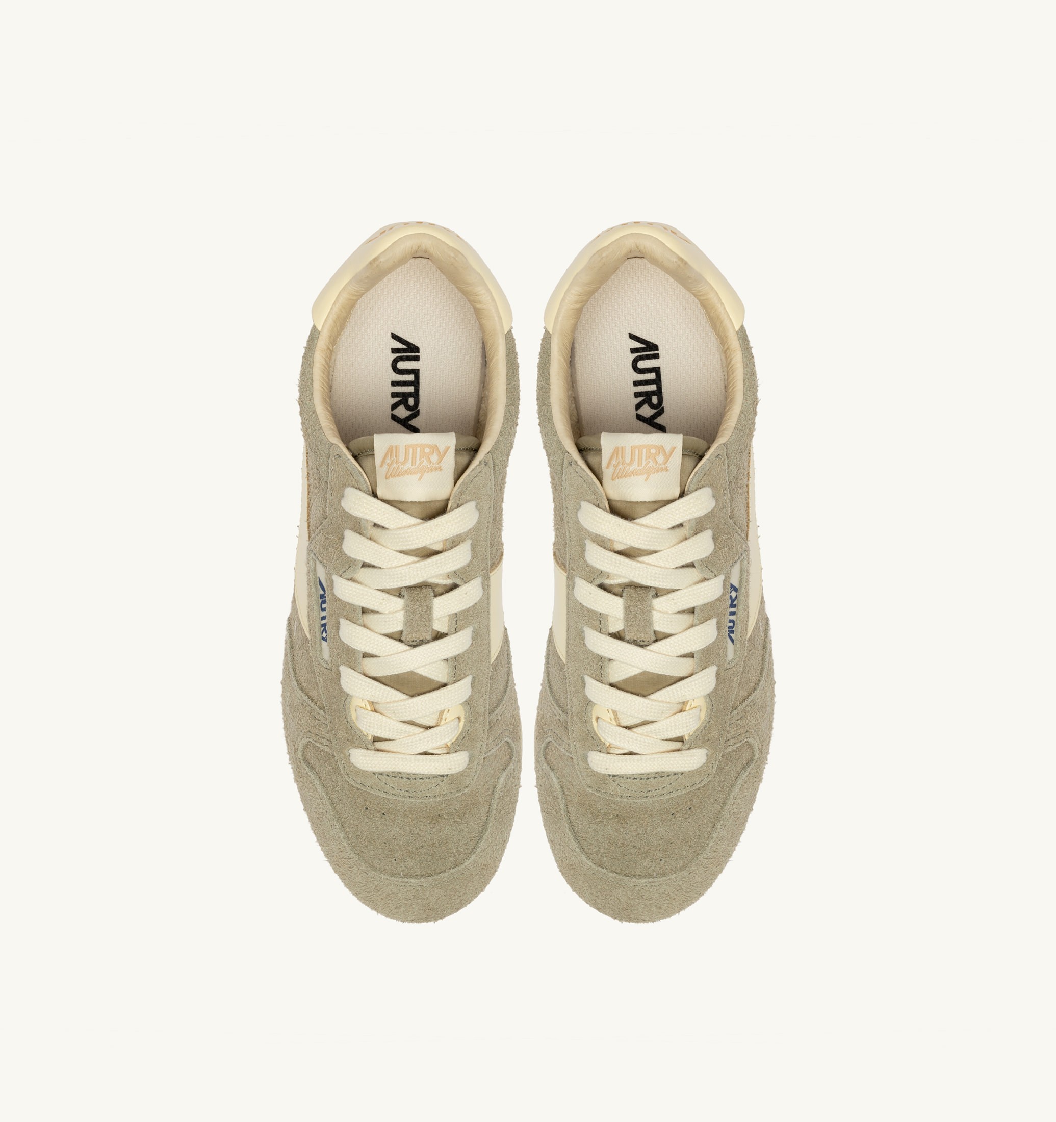 SNEAKERS WINDSPIN IN SUEDE E PELLE GRAY GREEN E RUTABAGA