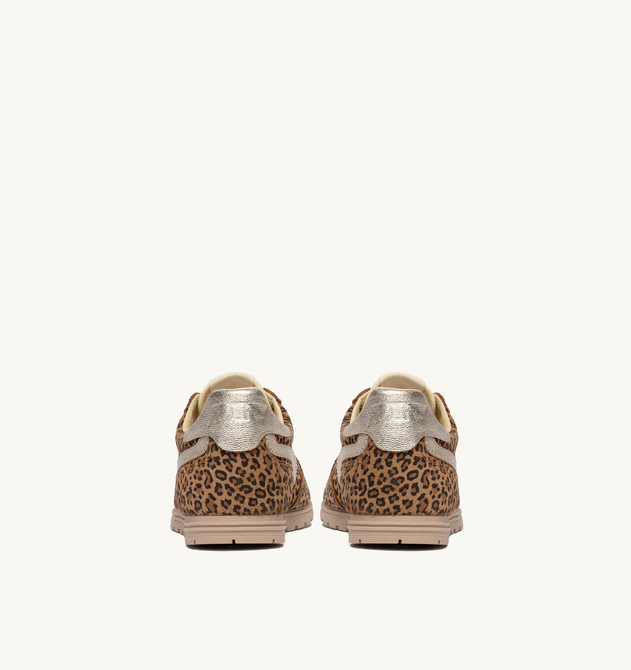 SNEAKERS WINDSPIN IN SUEDE E PELLE LEOPARD E PLATINO