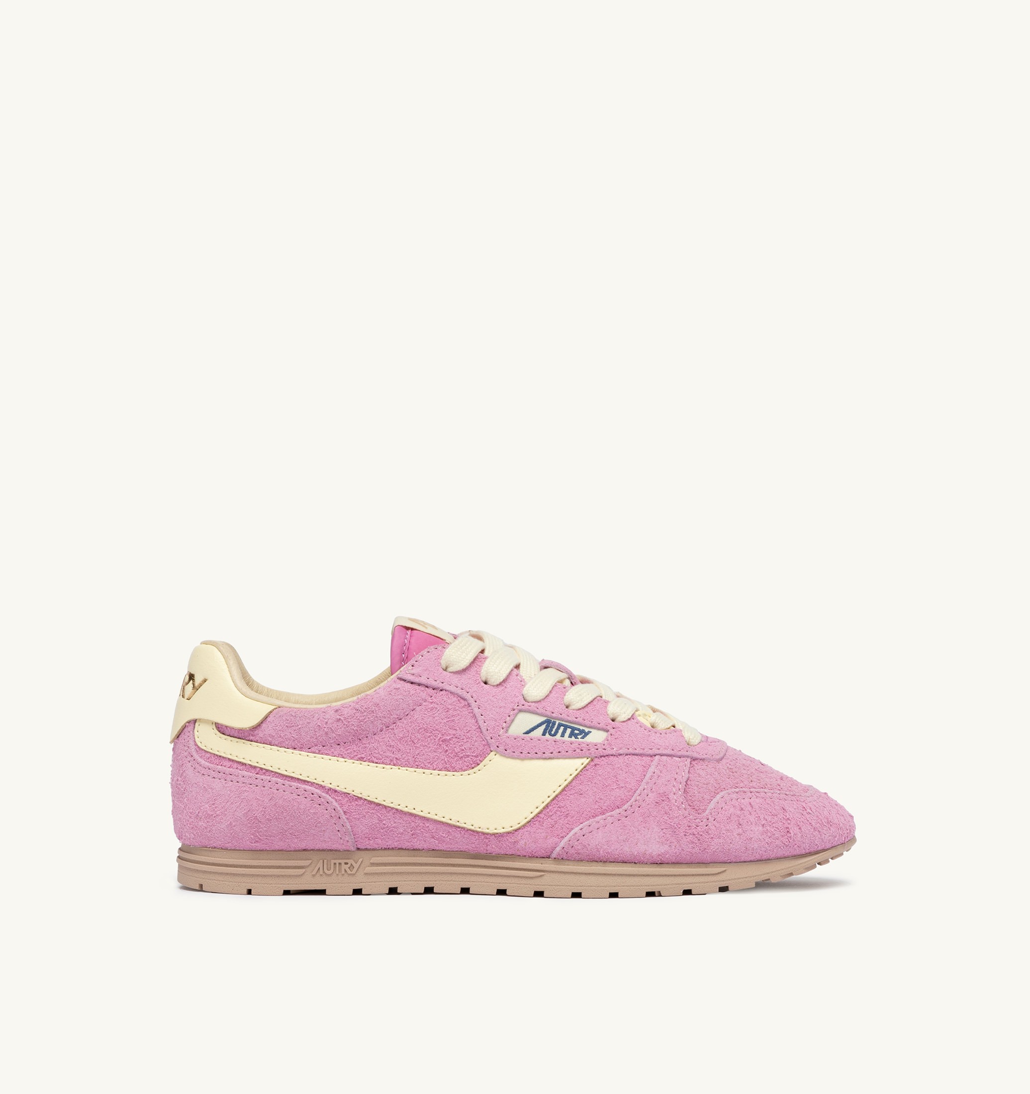 SNEAKERS WINDSPIN IN SUEDE E PELLE ROSE POMPADUR E RUTABAGA