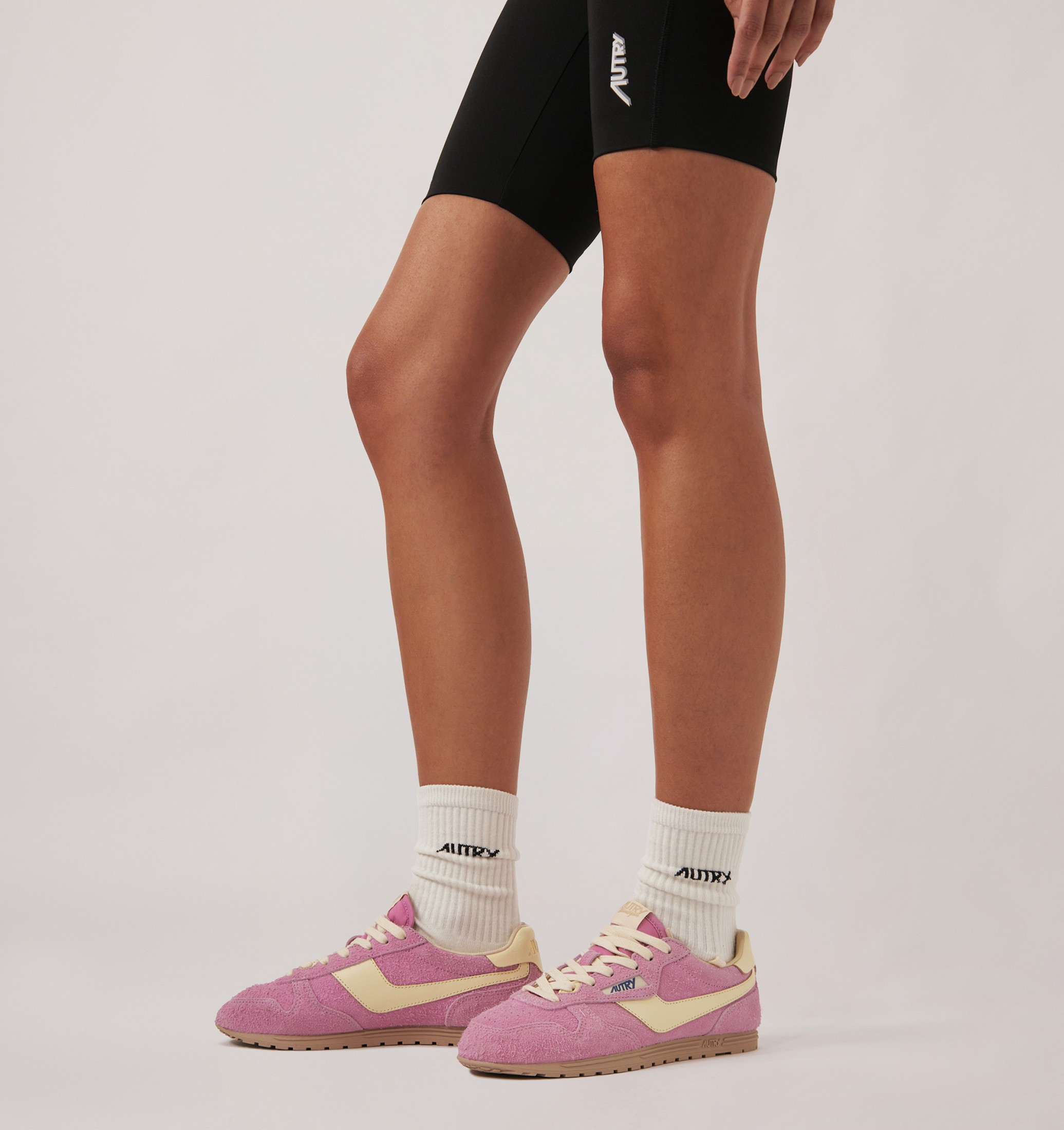 SNEAKERS WINDSPIN IN SUEDE E PELLE ROSE POMPADUR E RUTABAGA