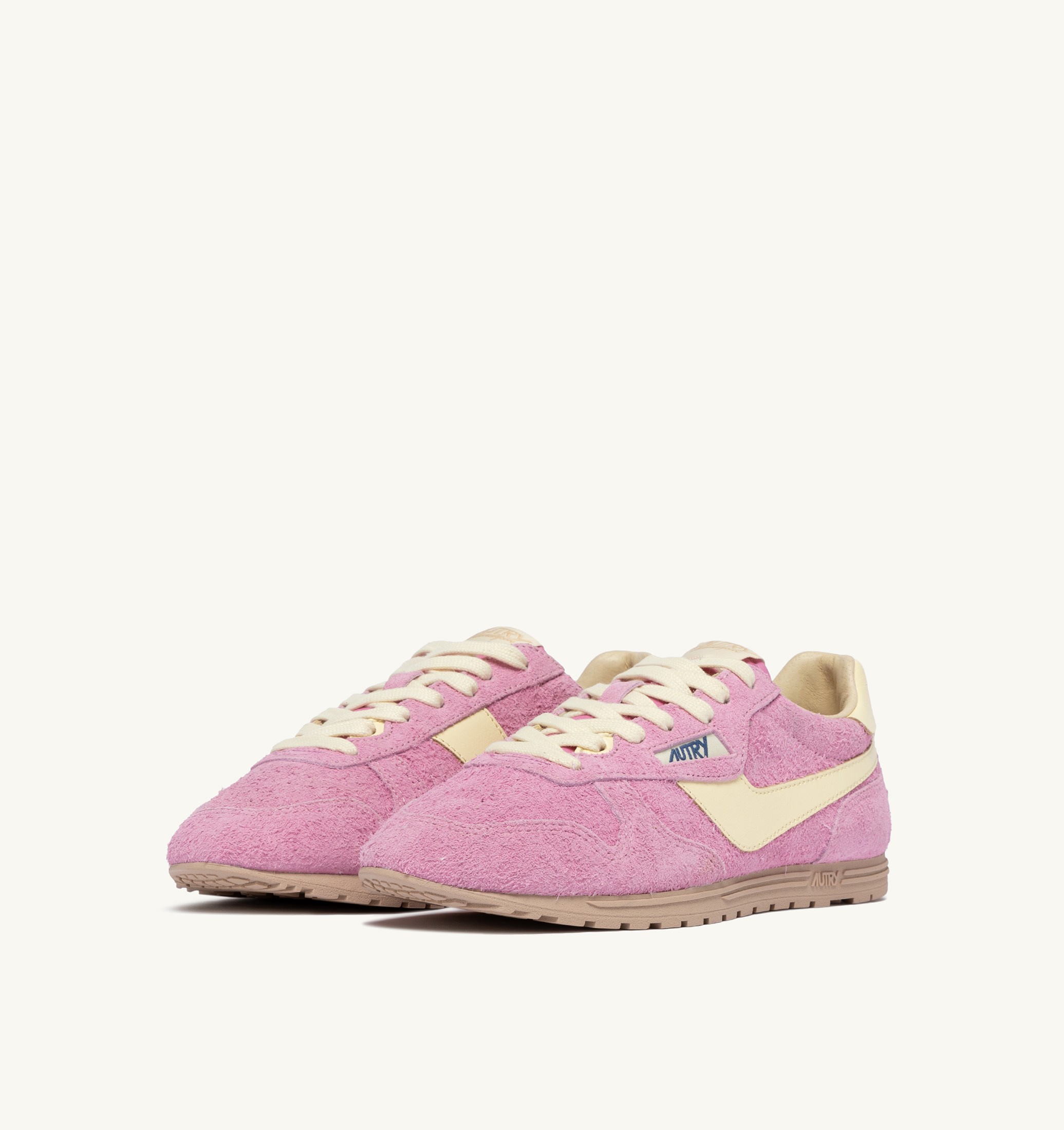 SNEAKERS WINDSPIN IN SUEDE E PELLE ROSE POMPADUR E RUTABAGA
