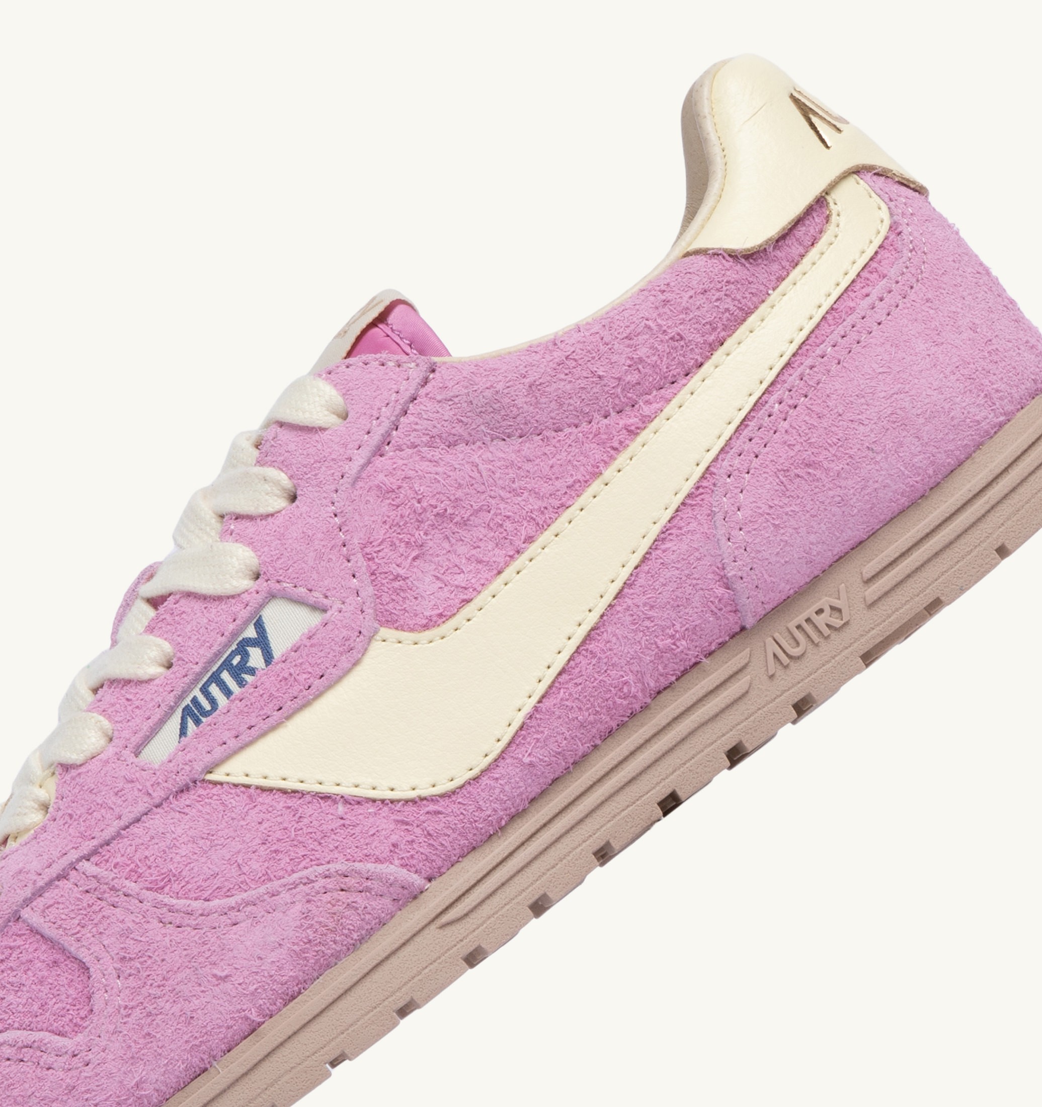 SNEAKERS WINDSPIN IN SUEDE E PELLE ROSE POMPADUR E RUTABAGA