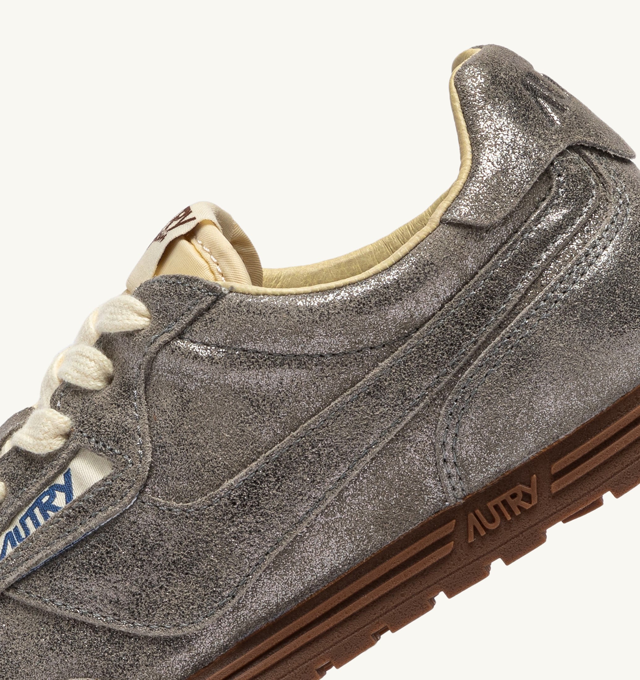 SNEAKERS WINDSPIN IN SUEDE GLITTERATO ARGENTO