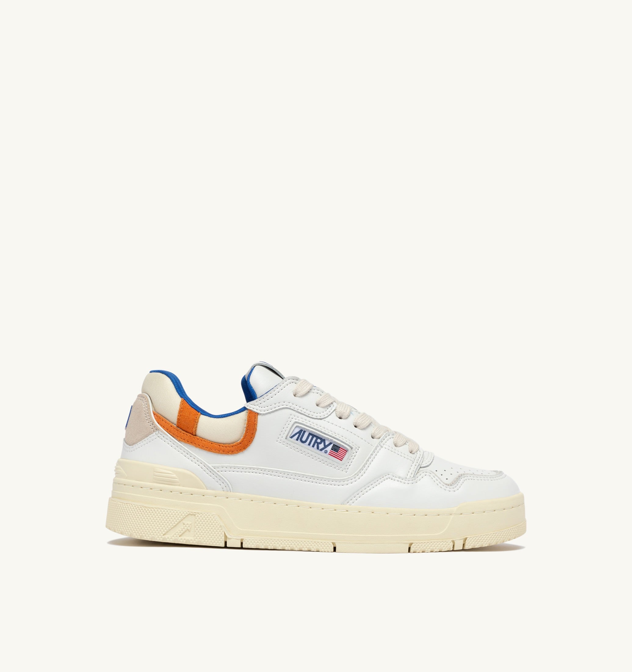 SNEAKERS CLC LOW IN PELLE BIANCA E FANTA