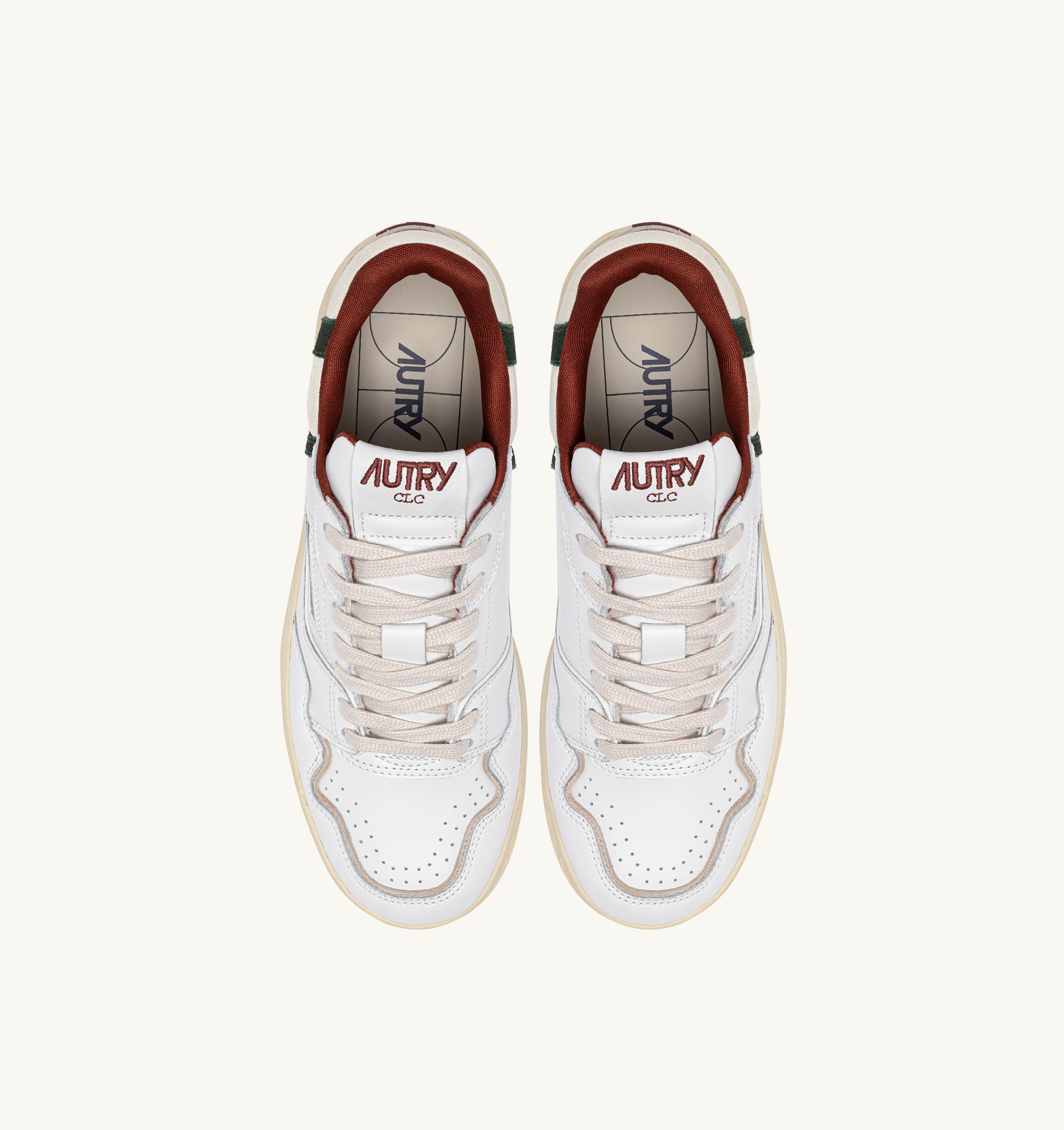 SNEAKERS CLC LOW IN PELLE BIANCA SEQUOIA E MOUNTAIN