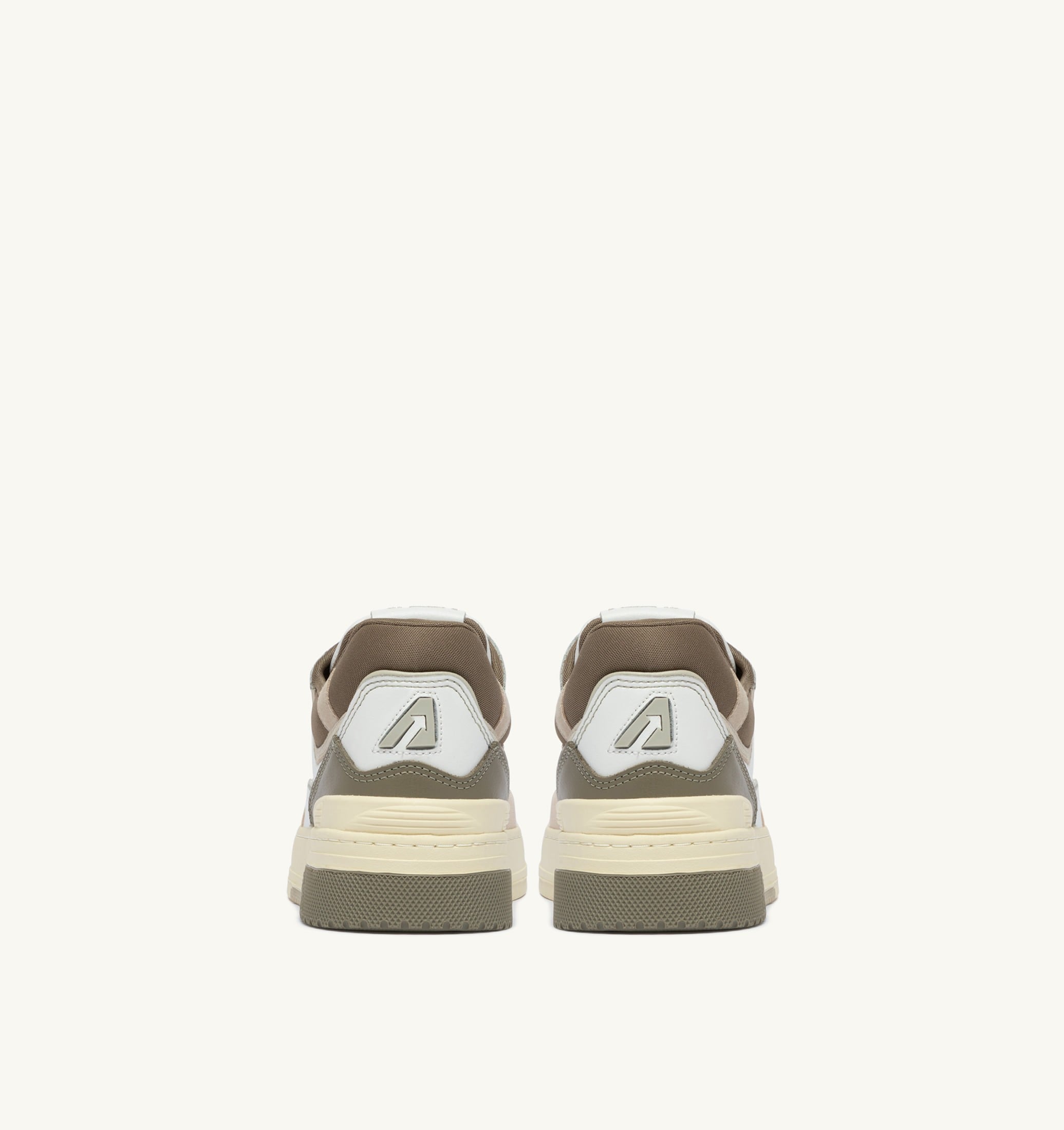 SNEAKERS CLC LOW IN PELLE E SUEDE BIANCO PELICAN E COVERT GREEN